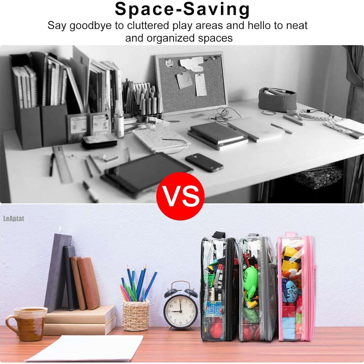 Paquete de 4 Bolsas de Almacenamiento de Juguetes LeAptat PVC