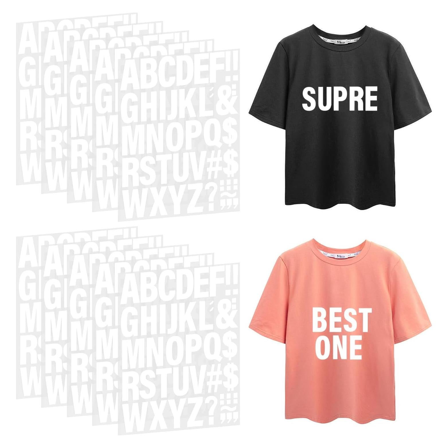 Letras de Transferencia de Hierro FR A-Z 10 Pcs 22.86x30.48 cm Blanco