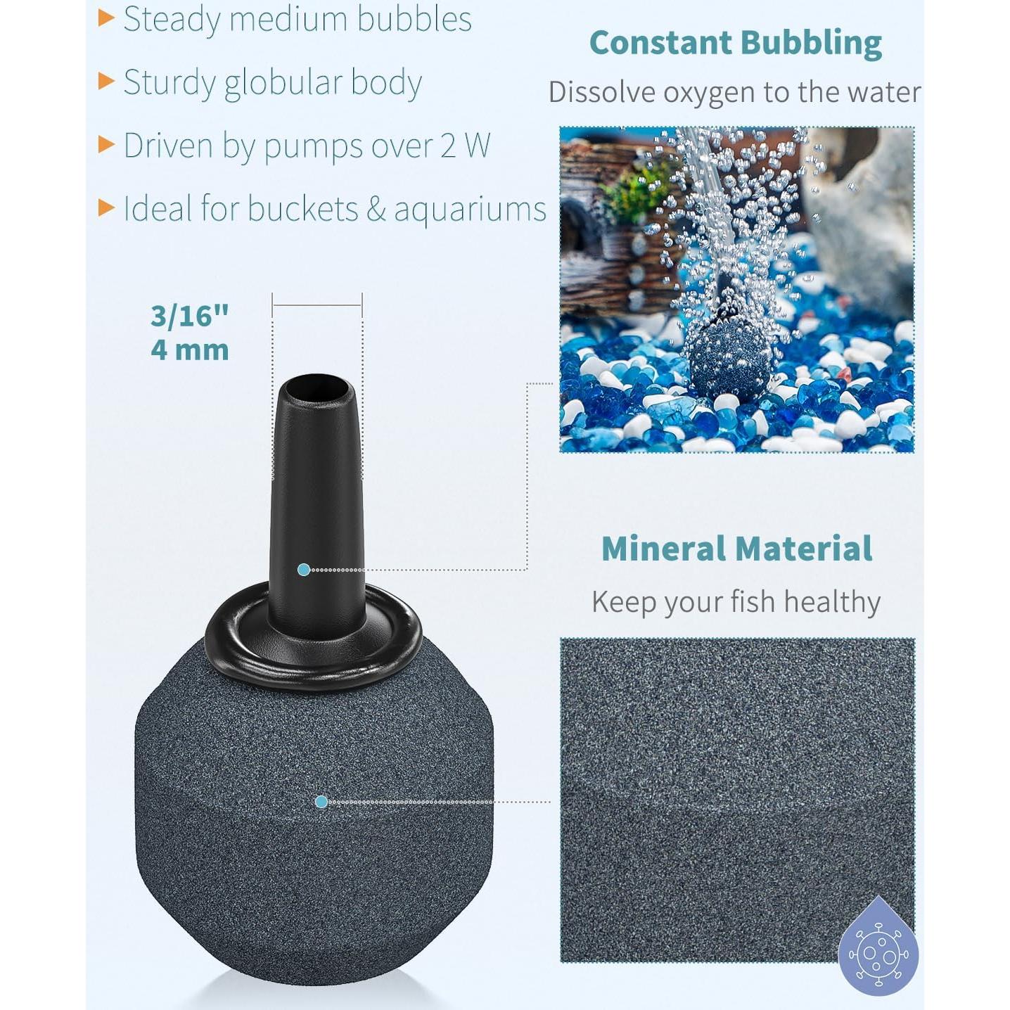 Difusor de Burbujas Pawfly 2.03 cm para Acuarios - 10 Piezas