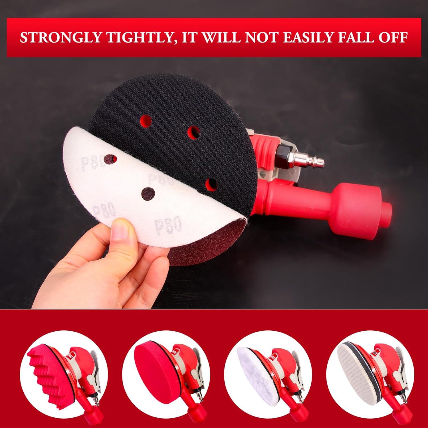 Lijadora Neumática RYCUBRE 6" con Aspiradora y Accesorios