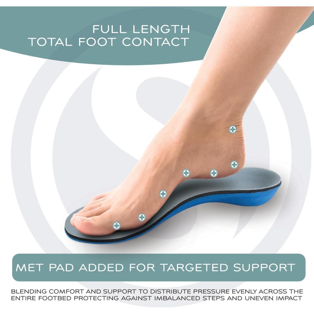 Plantillas Ortopédicas SoleAid Plus con Almohadilla Metatarsal