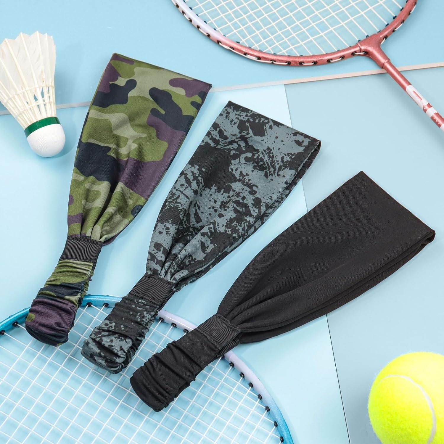 Cinta para la cabeza deportiva Tumurup - Paquete de 3, absorbe sudor