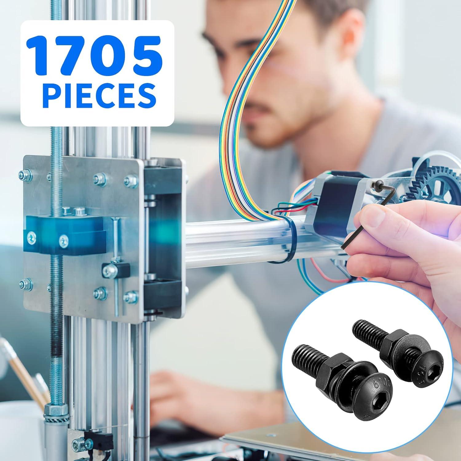 Kit de Tornillos de Máquina 1705 Piezas Besitu M2-M5