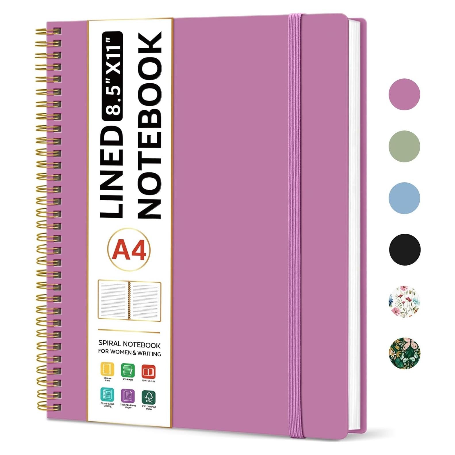 Cuaderno Espiral Taja A4 Rayado 21.6x27.9cm Morado