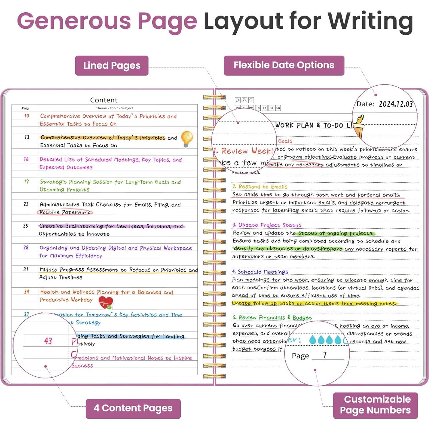 Cuaderno Espiral Taja A4 Rayado 21.6x27.9cm Morado