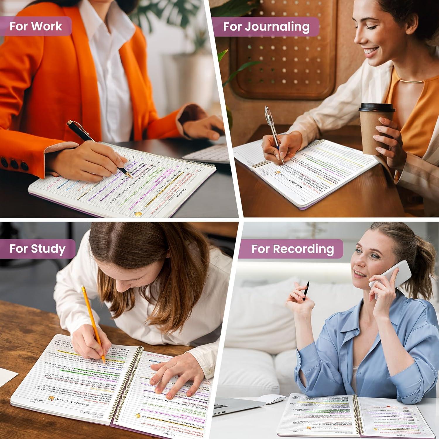 Cuaderno Espiral Taja A4 Rayado 21.6x27.9cm Morado