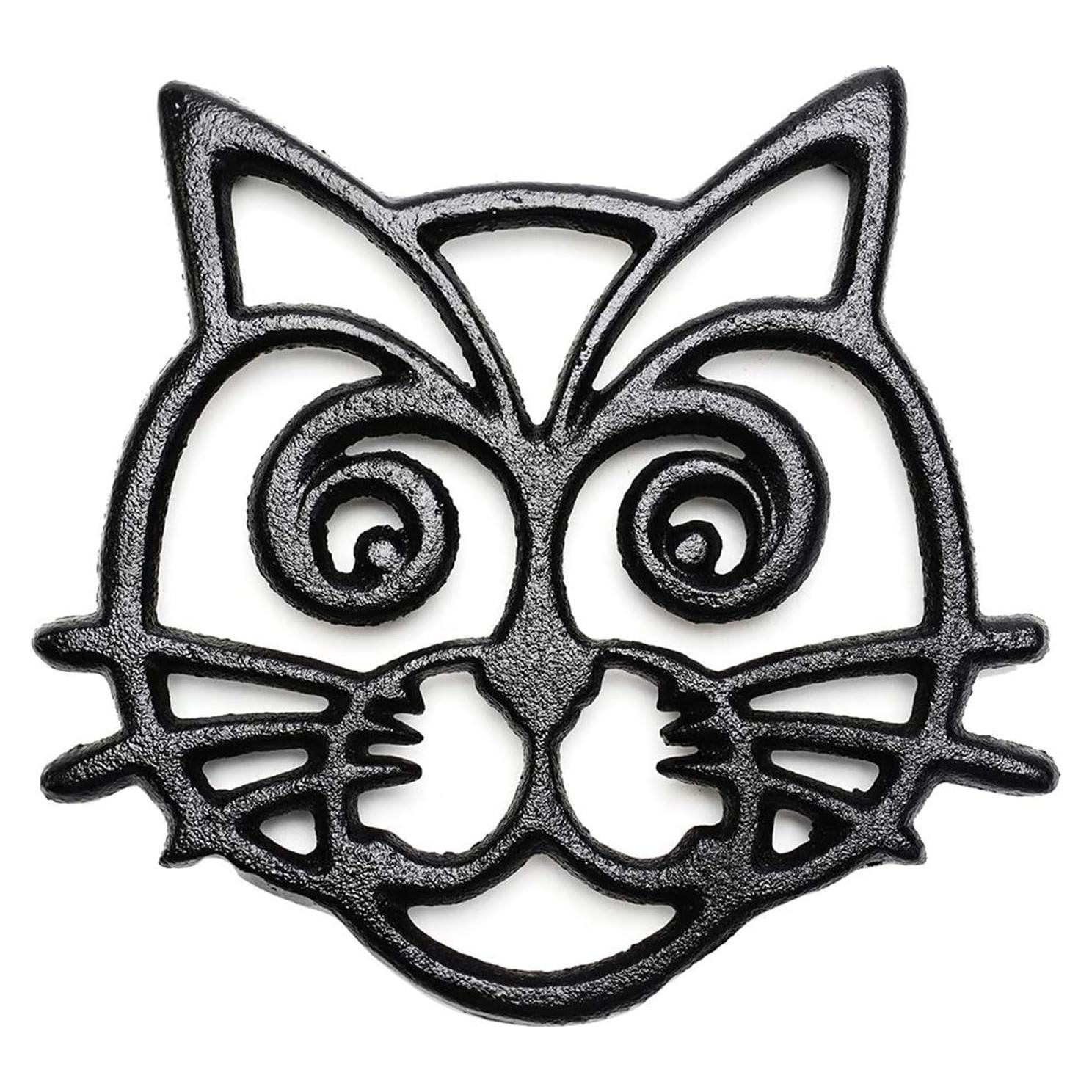 Trivet de Hierro Fundido Sungmor Gato Vintage 15.2x16.5 cm