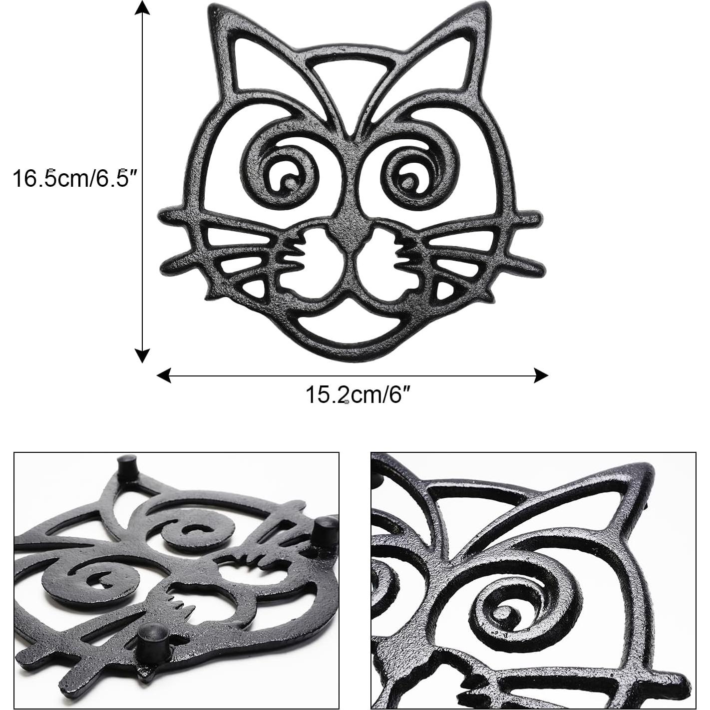 Trivet de Hierro Fundido Sungmor Gato Vintage 15.2x16.5 cm