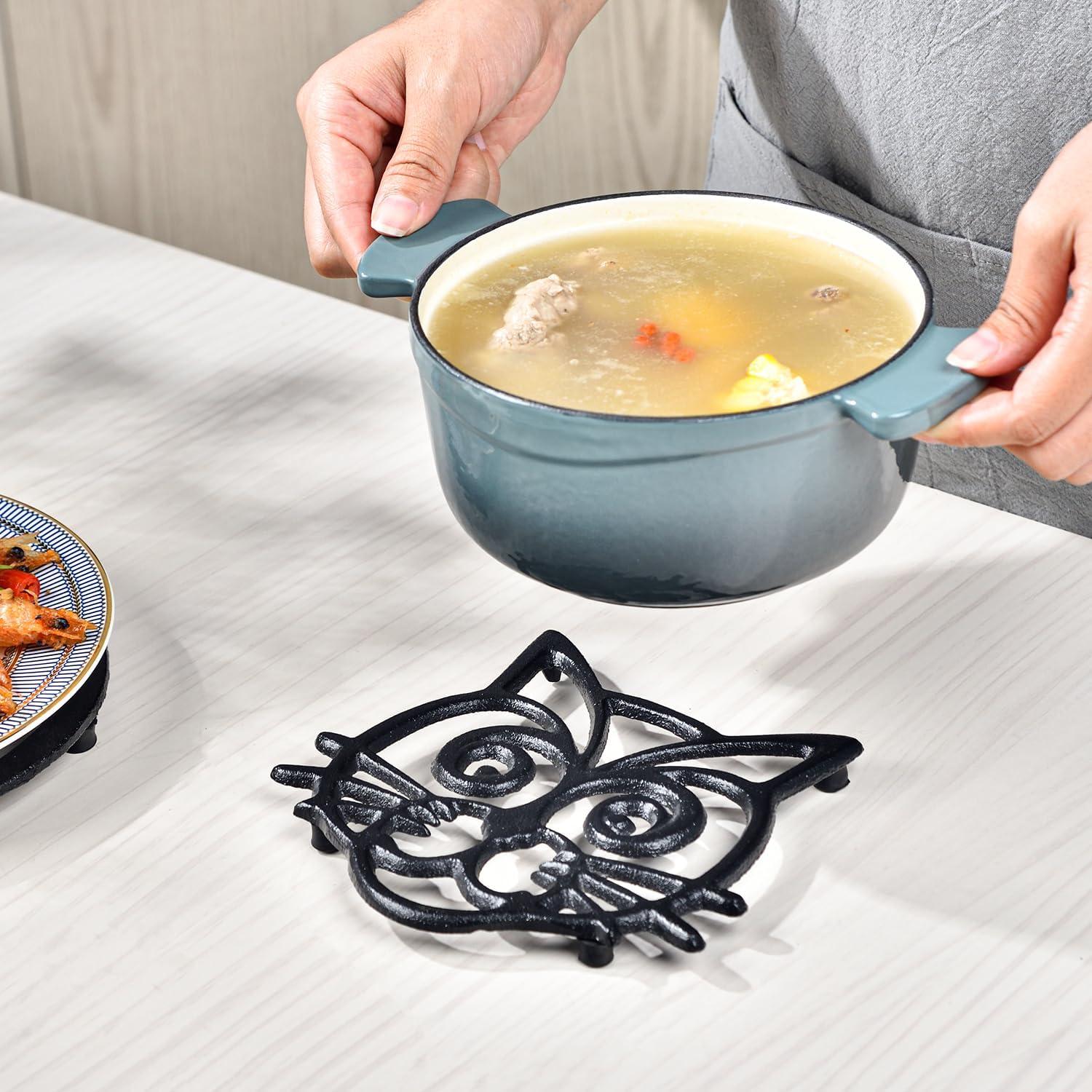 Trivet de Hierro Fundido Sungmor Gato Vintage 15.2x16.5 cm