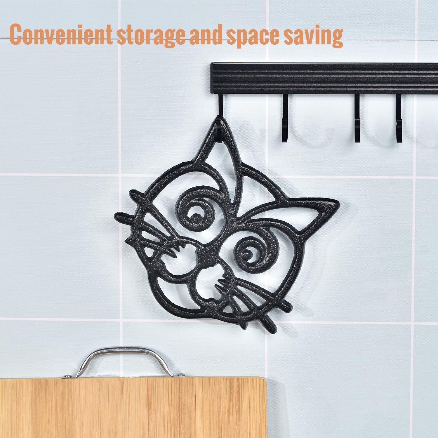 Trivet de Hierro Fundido Sungmor Gato Vintage 15.2x16.5 cm