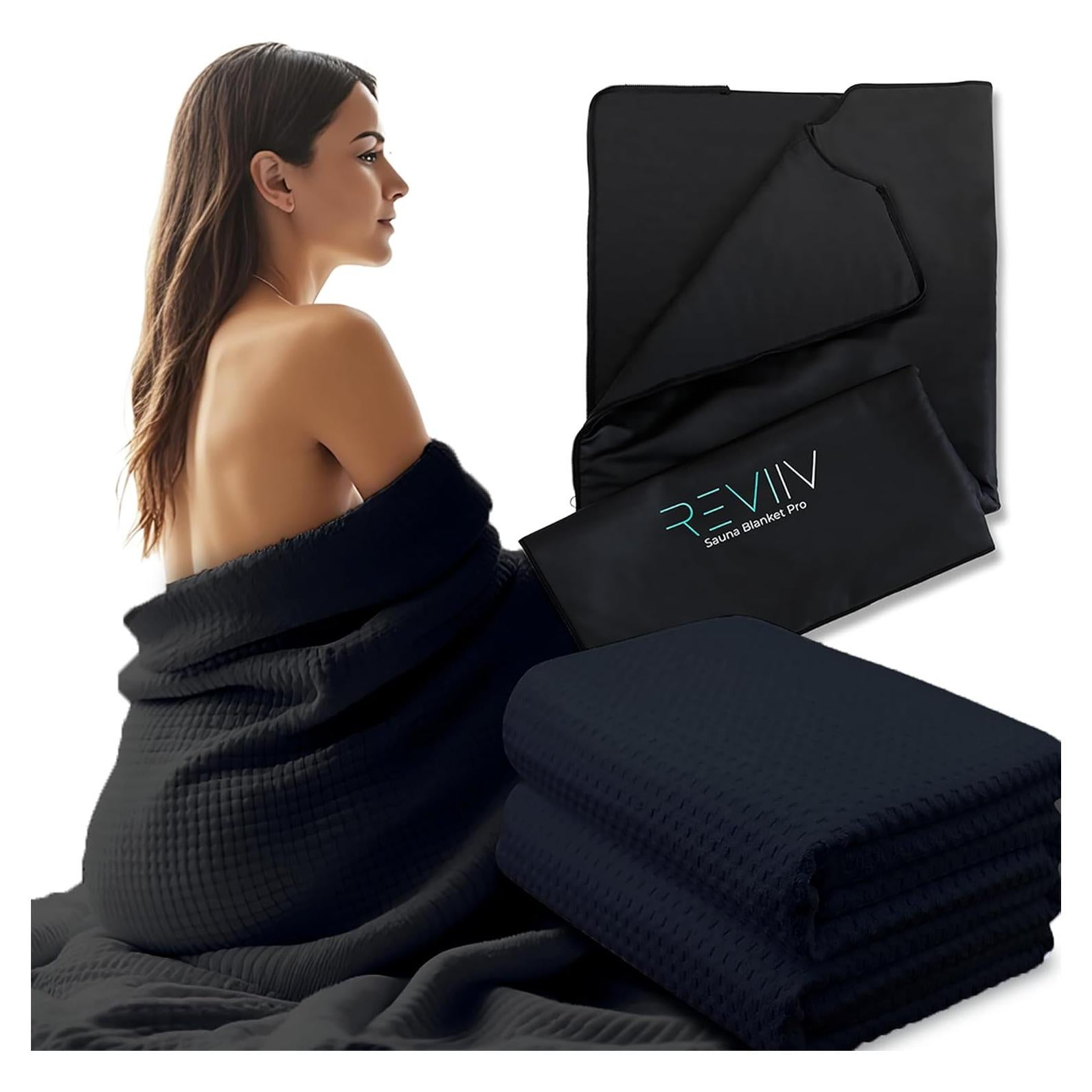 Toallas de Sauna REVIIV - Paquete de 2 Algodón Waffle 177.8x76.2cm