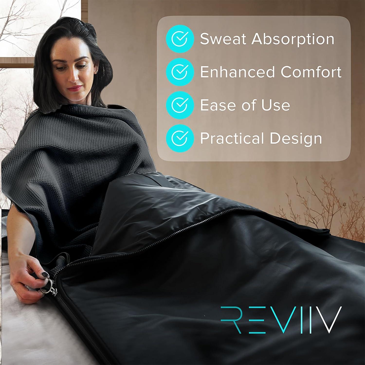 Toallas de Sauna REVIIV - Paquete de 2 Algodón Waffle 177.8x76.2cm