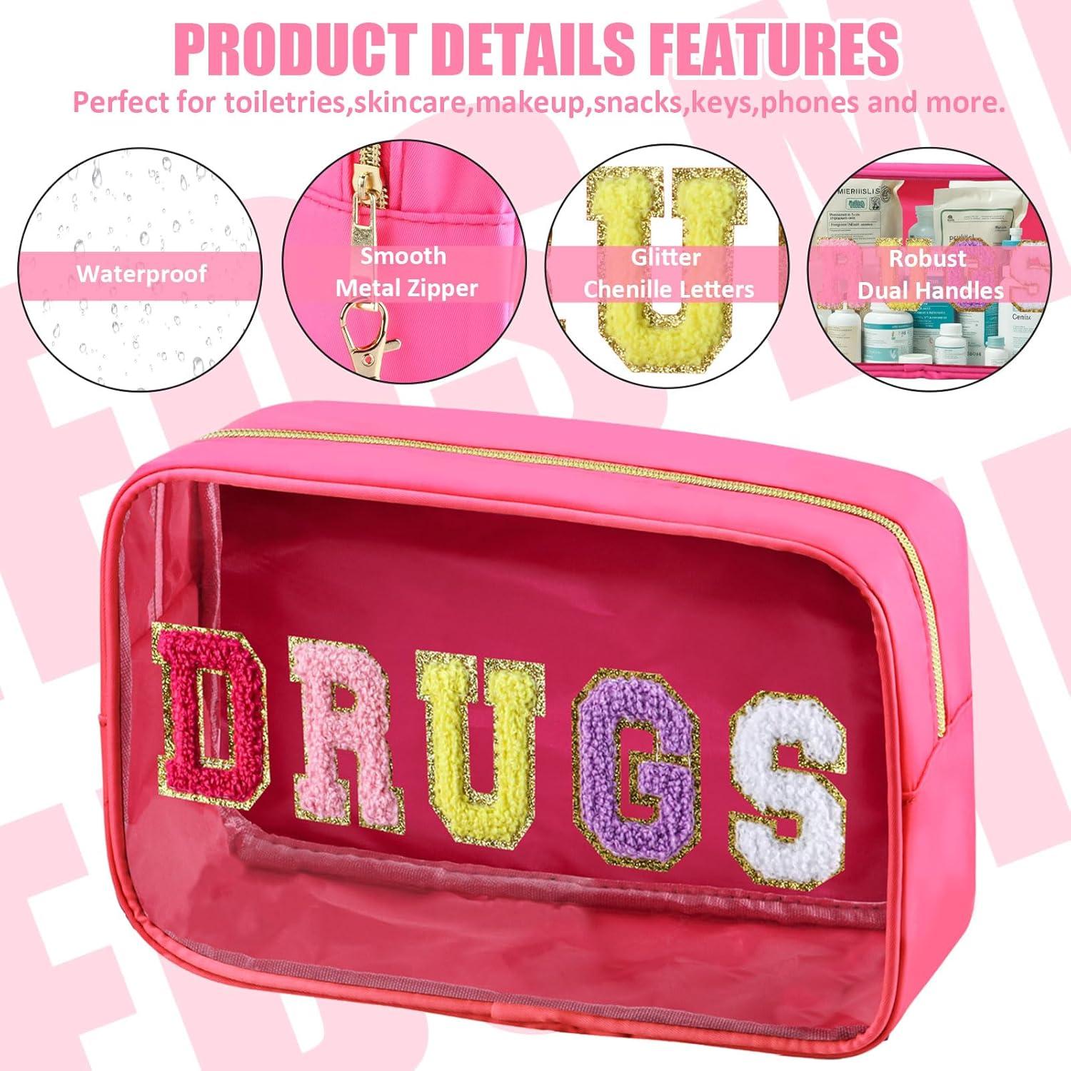 Bolsa de Medicamentos 2 Pcs BuyCard Chenille Rojo Rosa