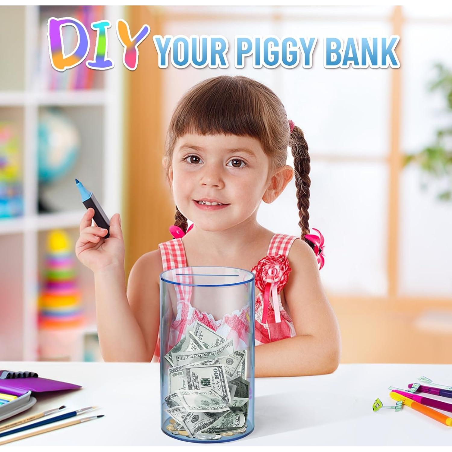 Alcancía Acrílica Azul Hizgo Mediana 20.32 cm Inabrible