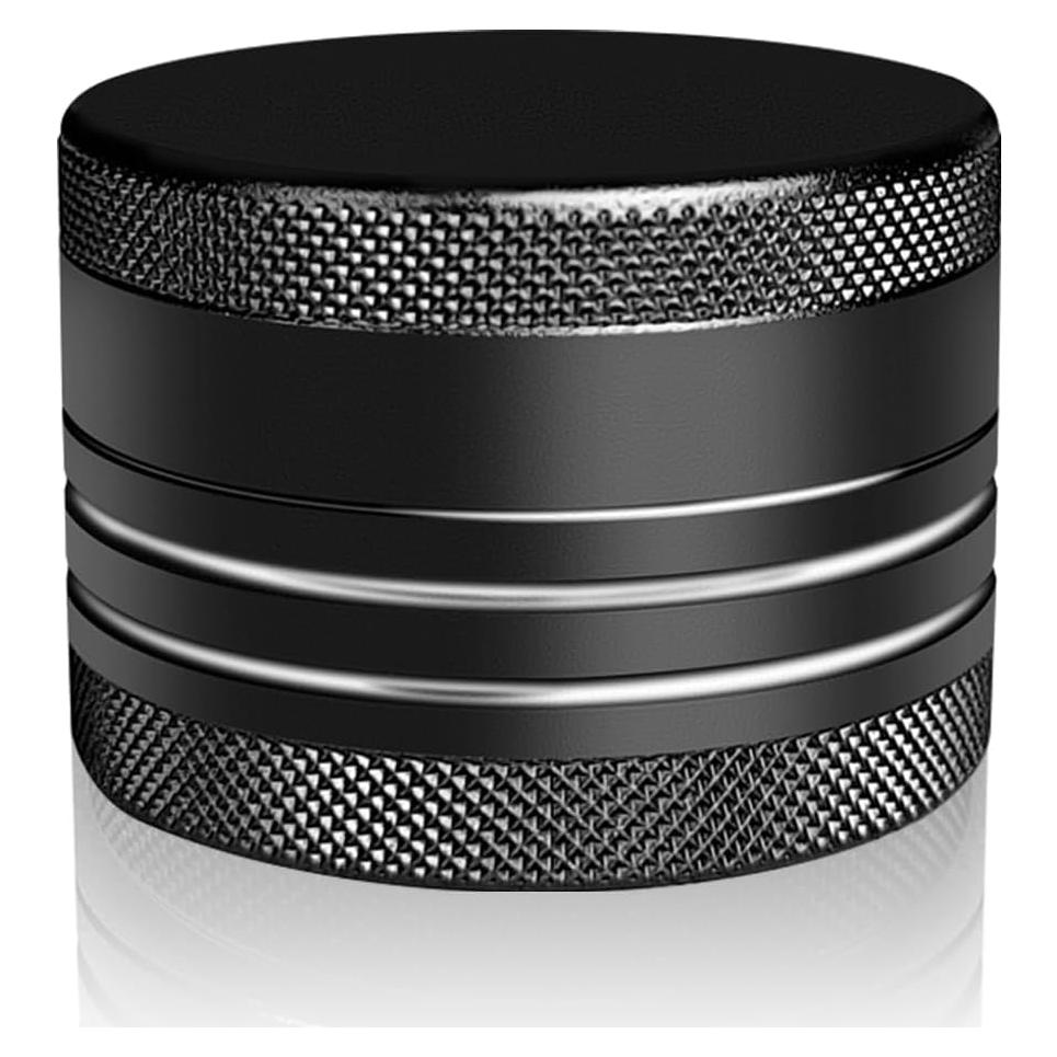 Caja de Pastillas Portátil Minlen, Aluminio Negro, Compacta