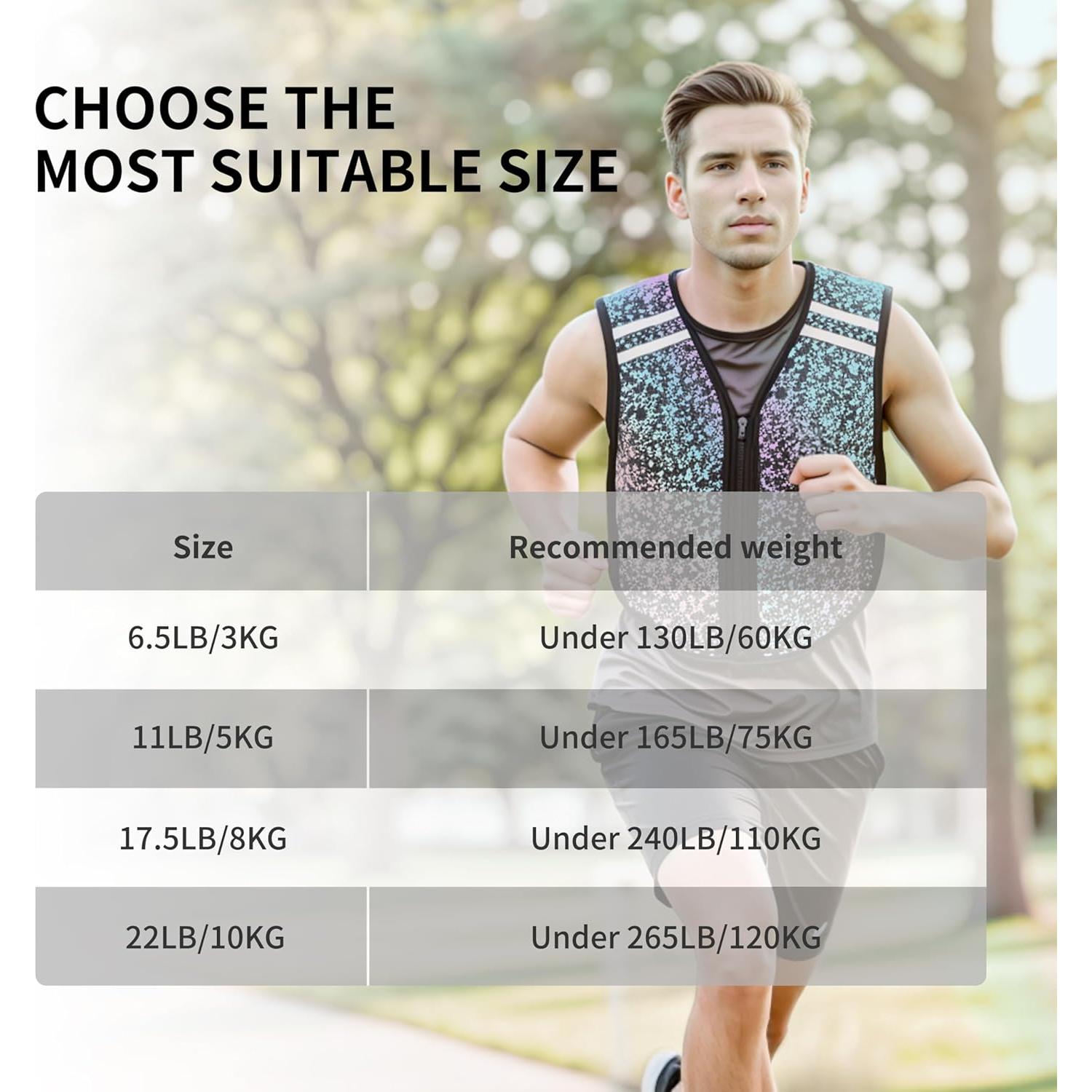 Chaleco con peso PROIRON 2.95kg 4.99kg 7.94kg 9.98kg