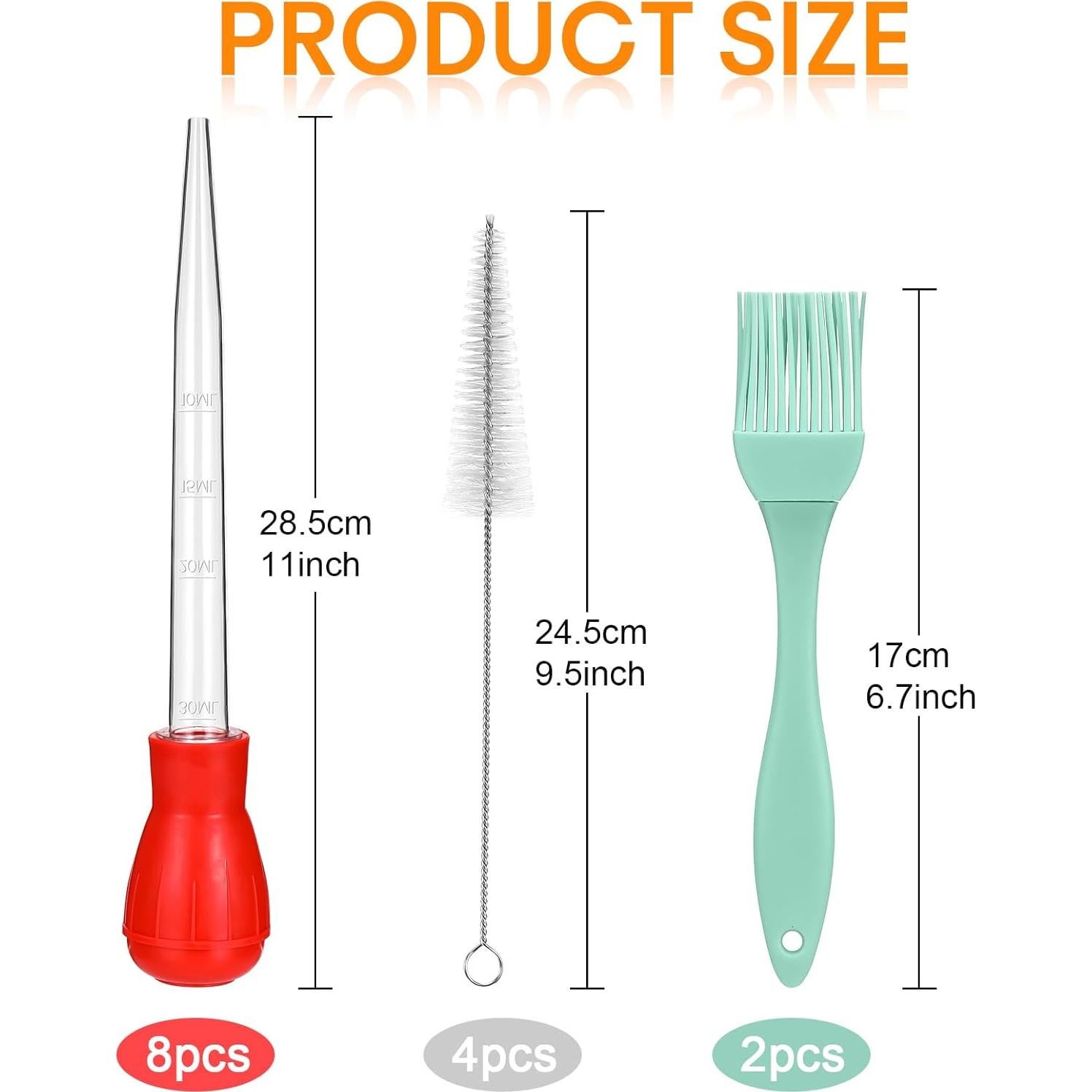 Set de Cocina 14 Piezas Boao Baster para Pavo y Brochas