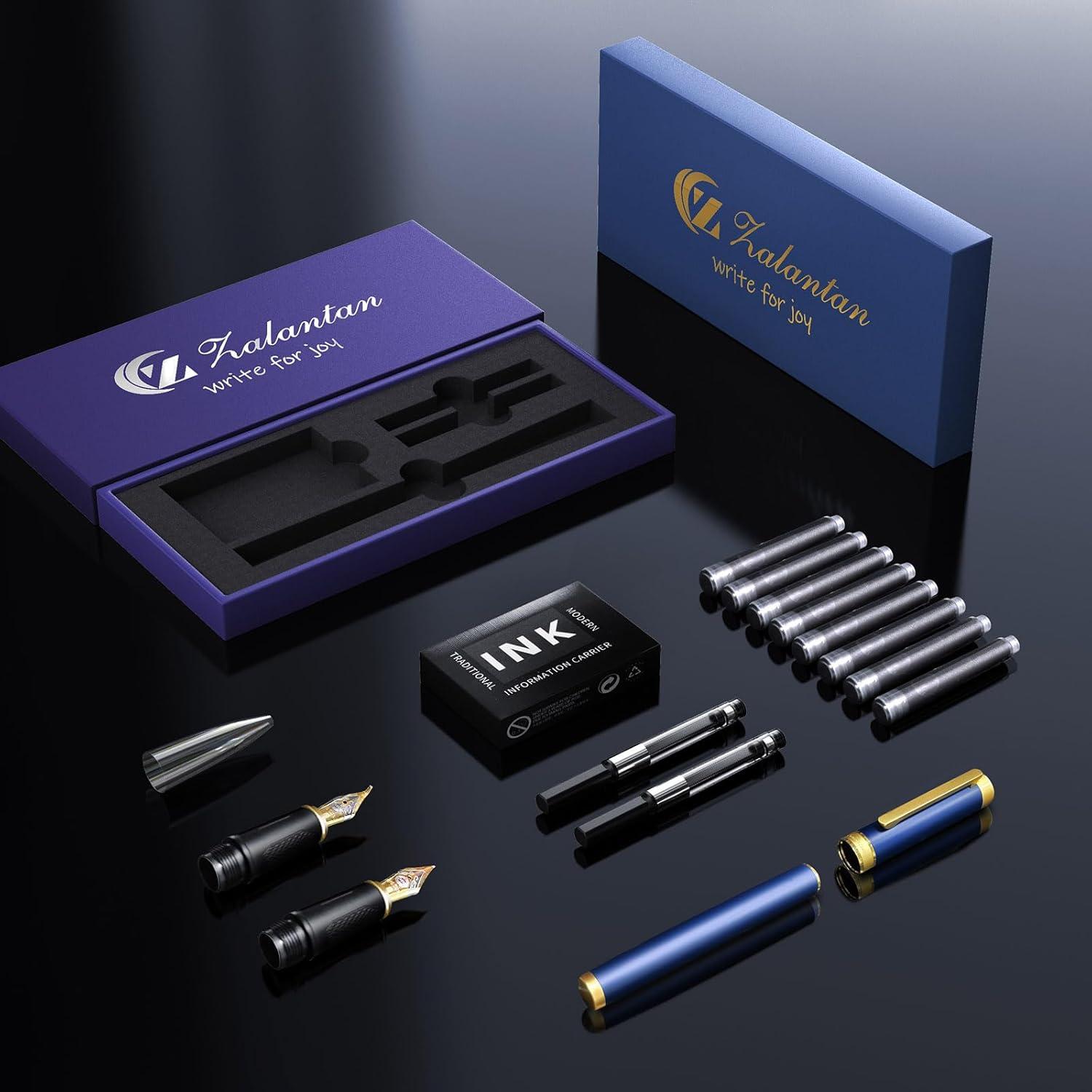 Bolígrafo Fuente Zalantan de Cobre Puro con Estuche y Cartuchos