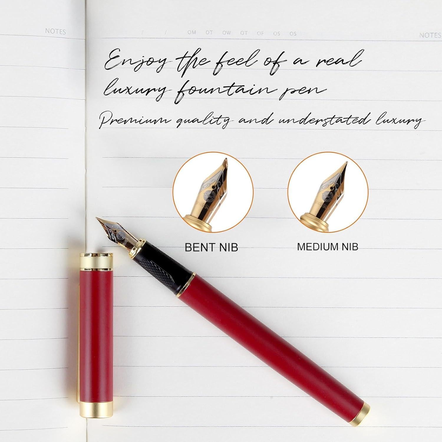 Bolígrafo Fuente Zalantan de Cobre Puro con Estuche y Cartuchos