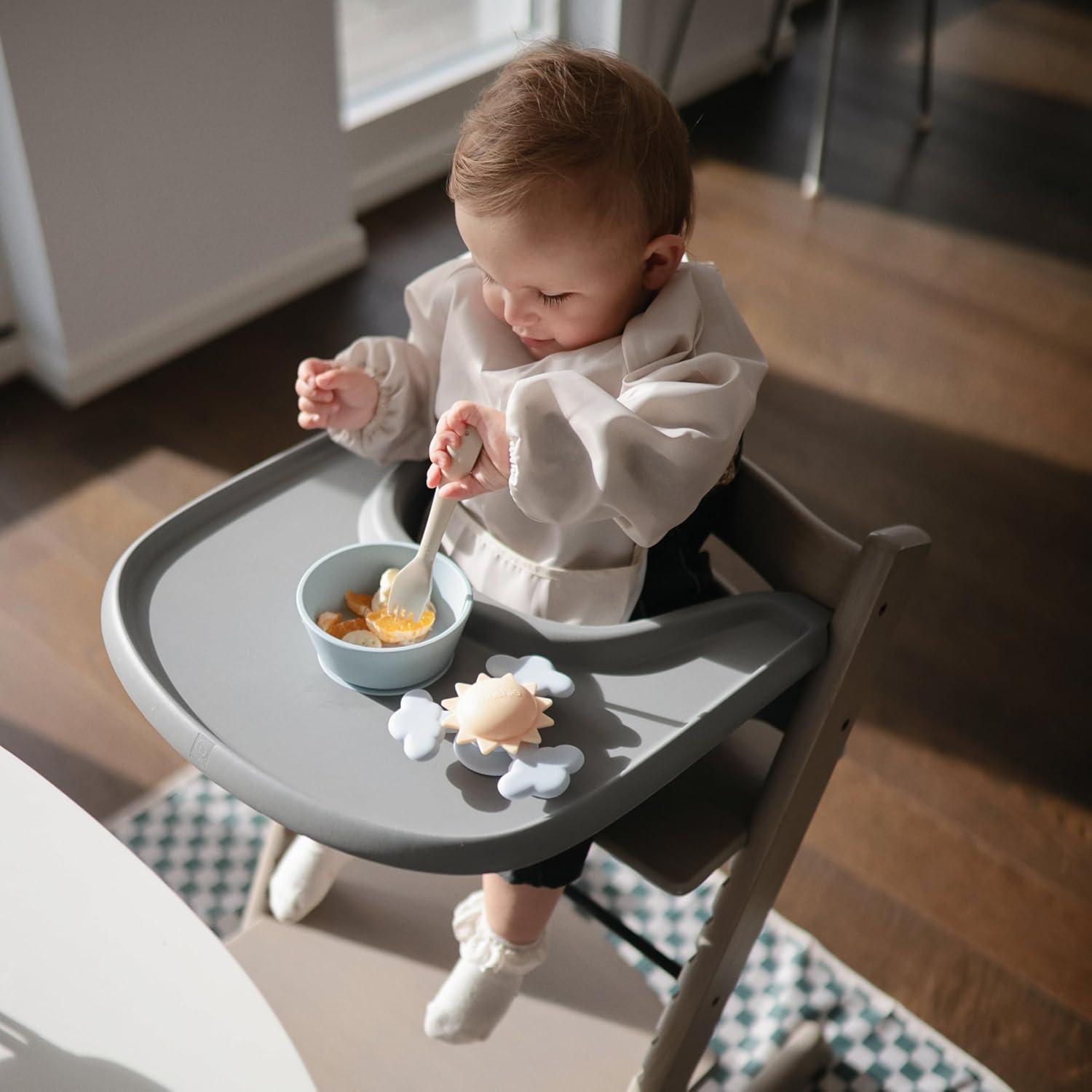 Set de Cubiertos para Niños Mushie 3 Piezas Sonrosado