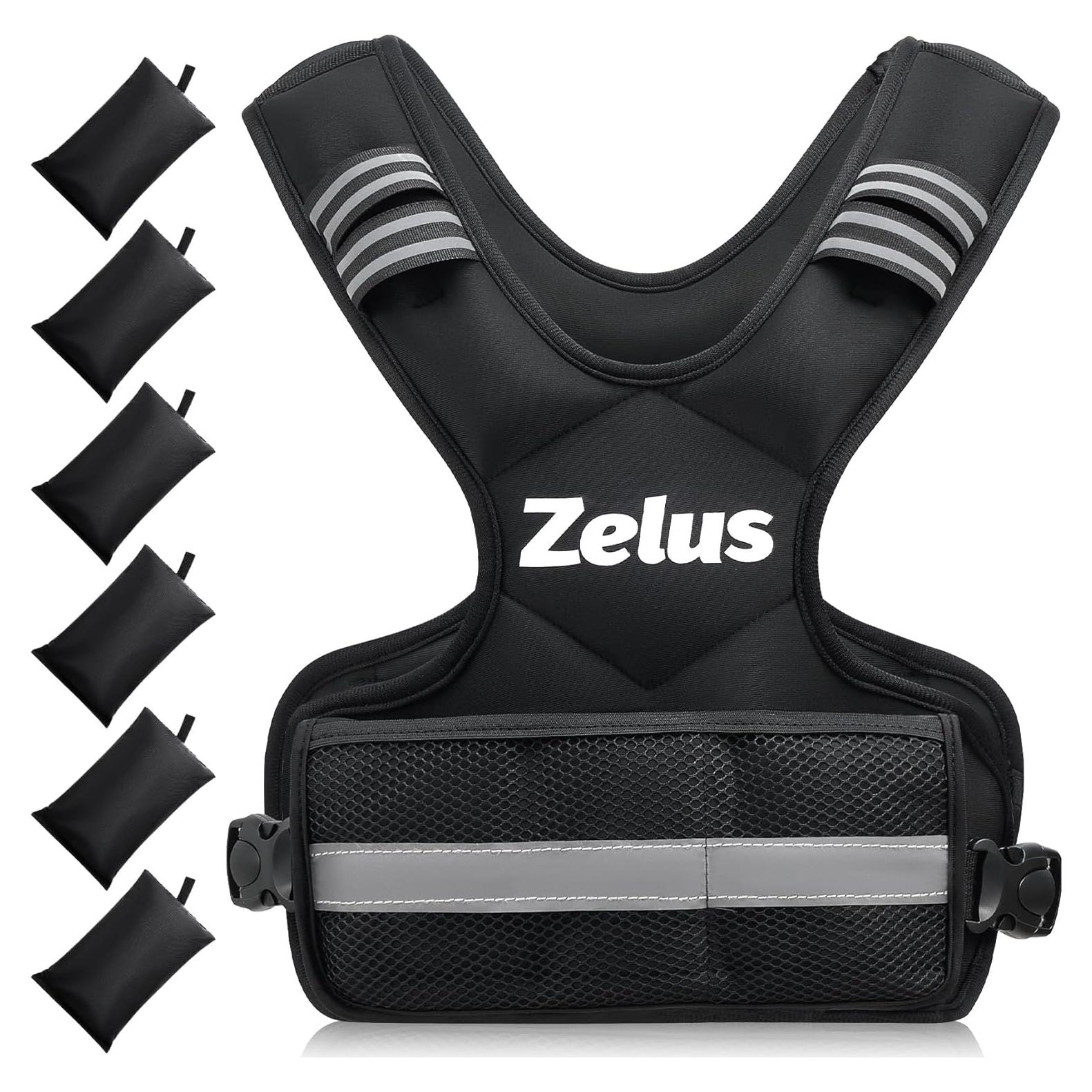 Chaleco con peso ZELUS ajustable 1.81-4.54 kg para entrenamiento