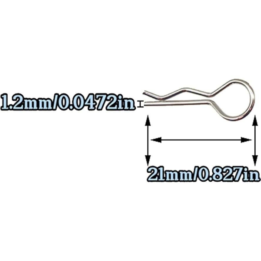 55 Pasadores de Cotter HIQTRADEBYJJ M1.2x21mm Resorte