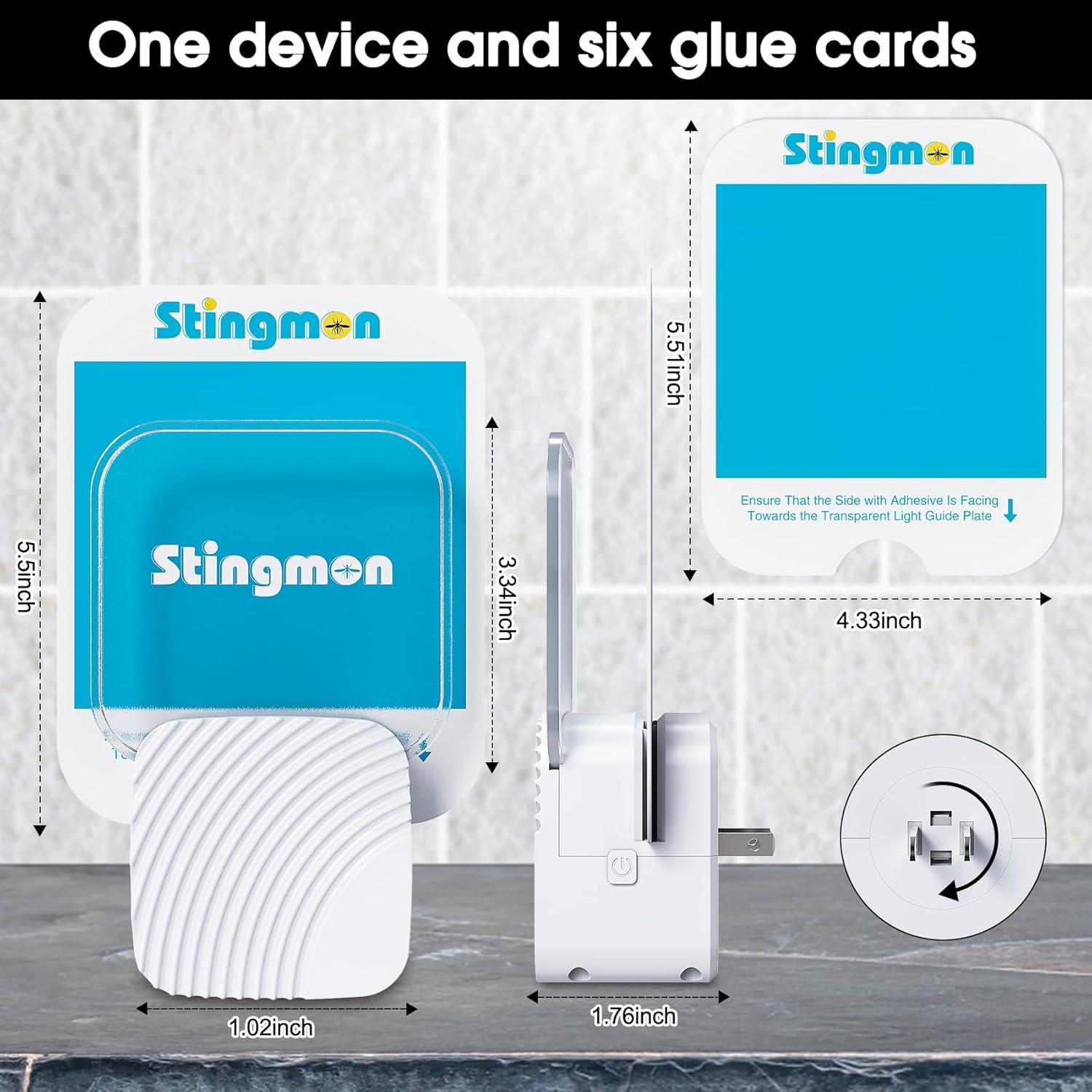 Trampa de Insectos Voladores Stingmon con Luz UV y 6 Recargas