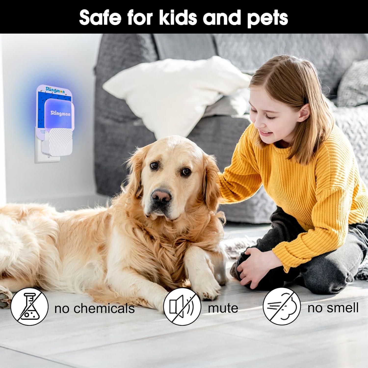 Trampa de Insectos Voladores Stingmon con Luz UV y 6 Recargas