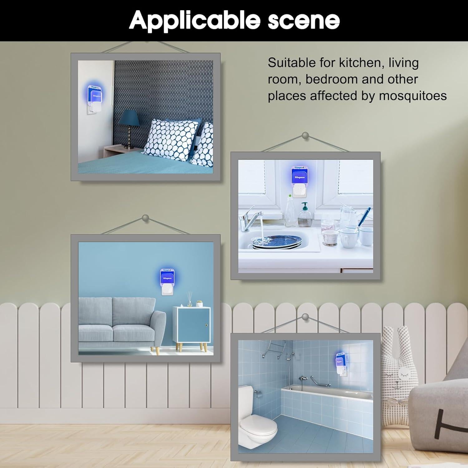 Trampa de Insectos Voladores Stingmon con Luz UV y 6 Recargas