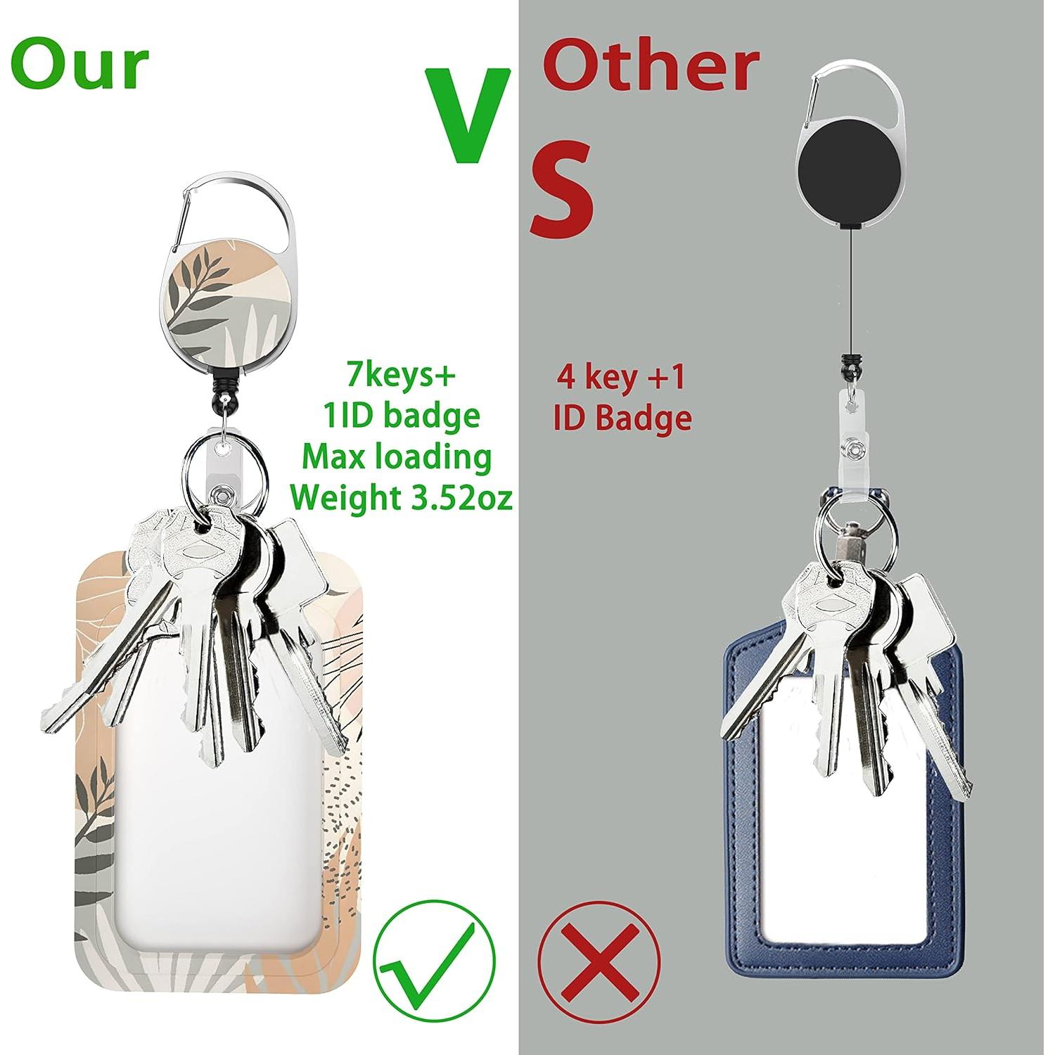 Soporte de Insignia Retráctil LRITER con Clip y Carrete 60 cm