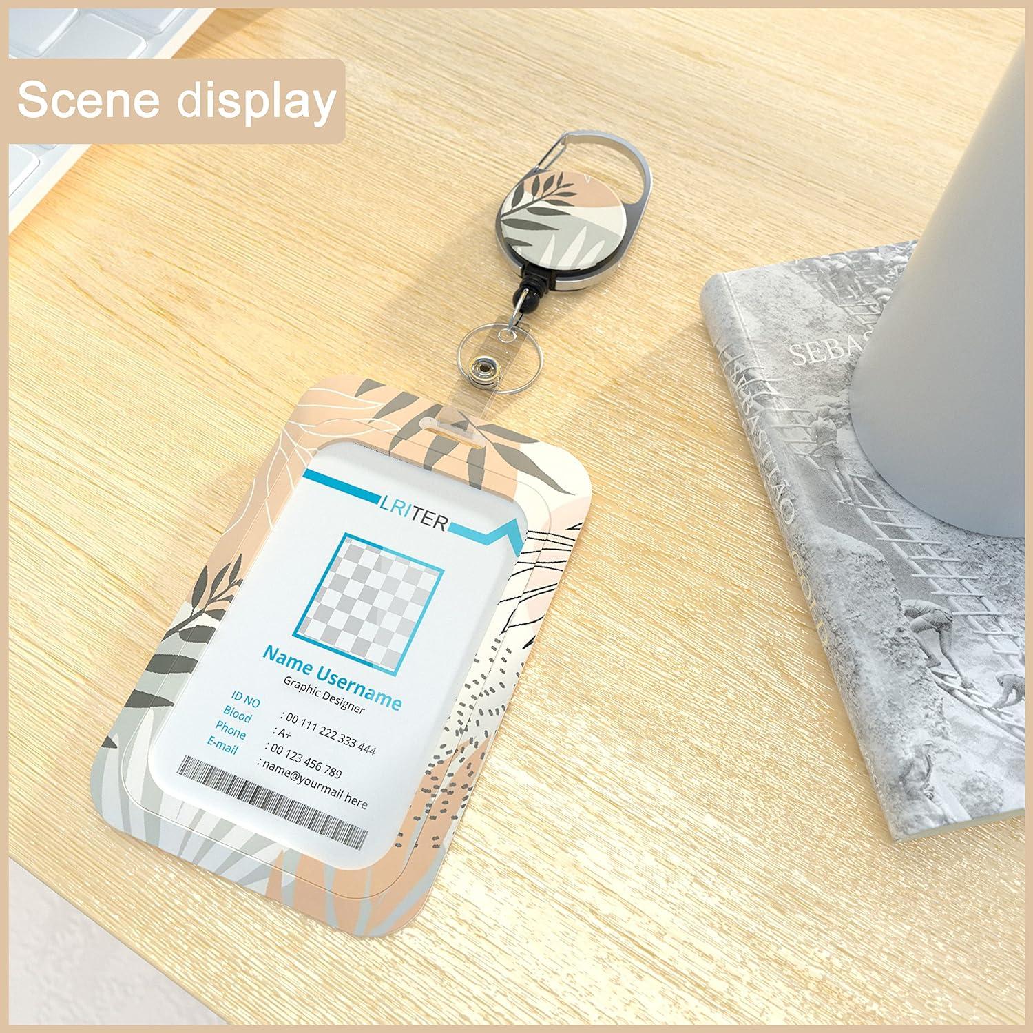 Soporte de Insignia Retráctil LRITER con Clip y Carrete 60 cm