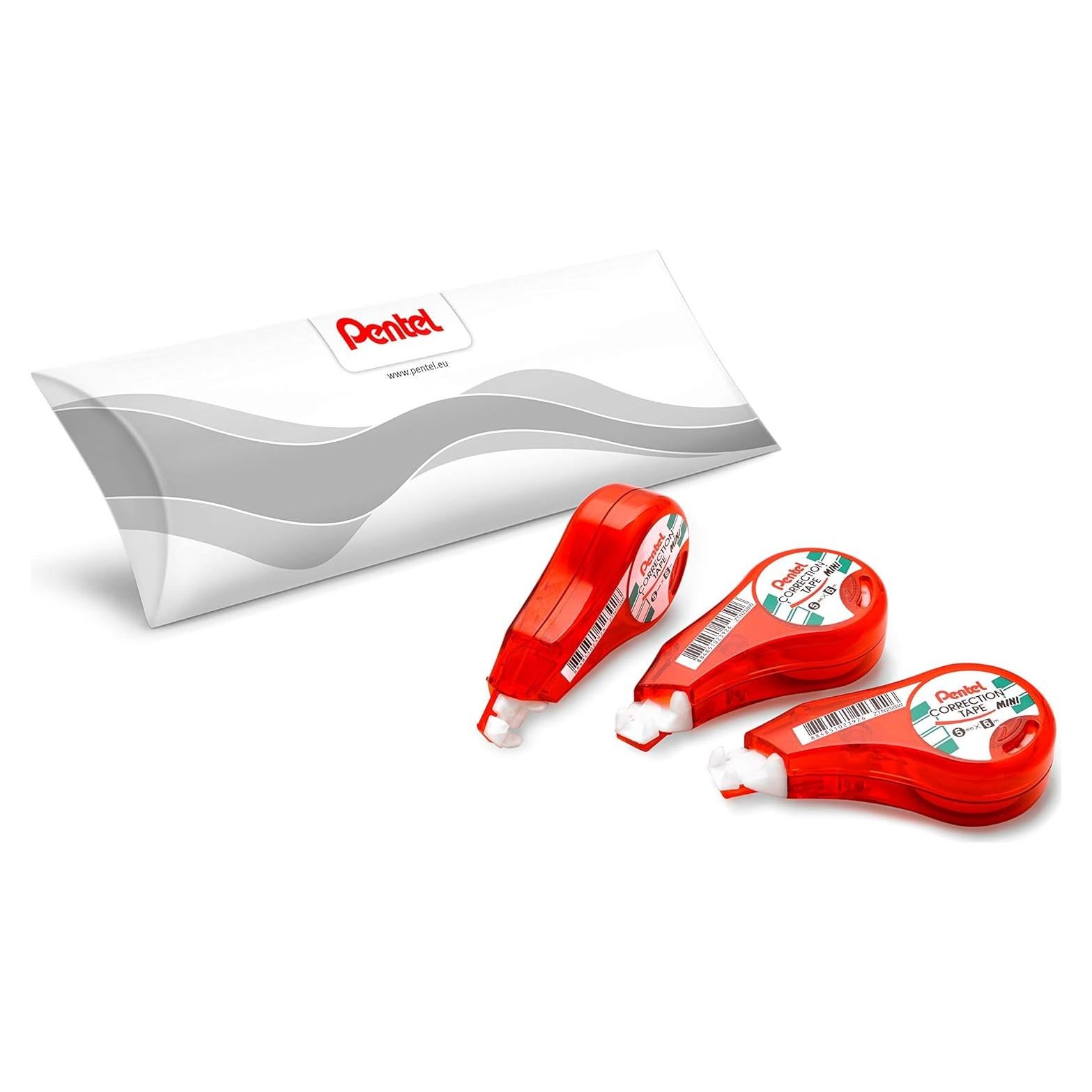 Cinta Correctora Mini Pentel ZTN25BW - Paquete de 3