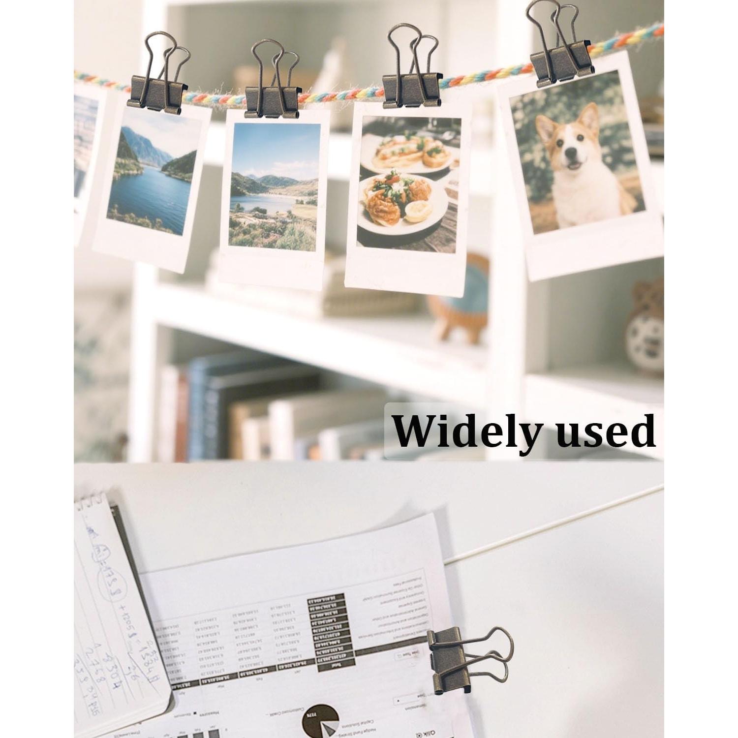 Clip de Carpeta Bronce SHAOMAN 25-Pack 3 Tamaños