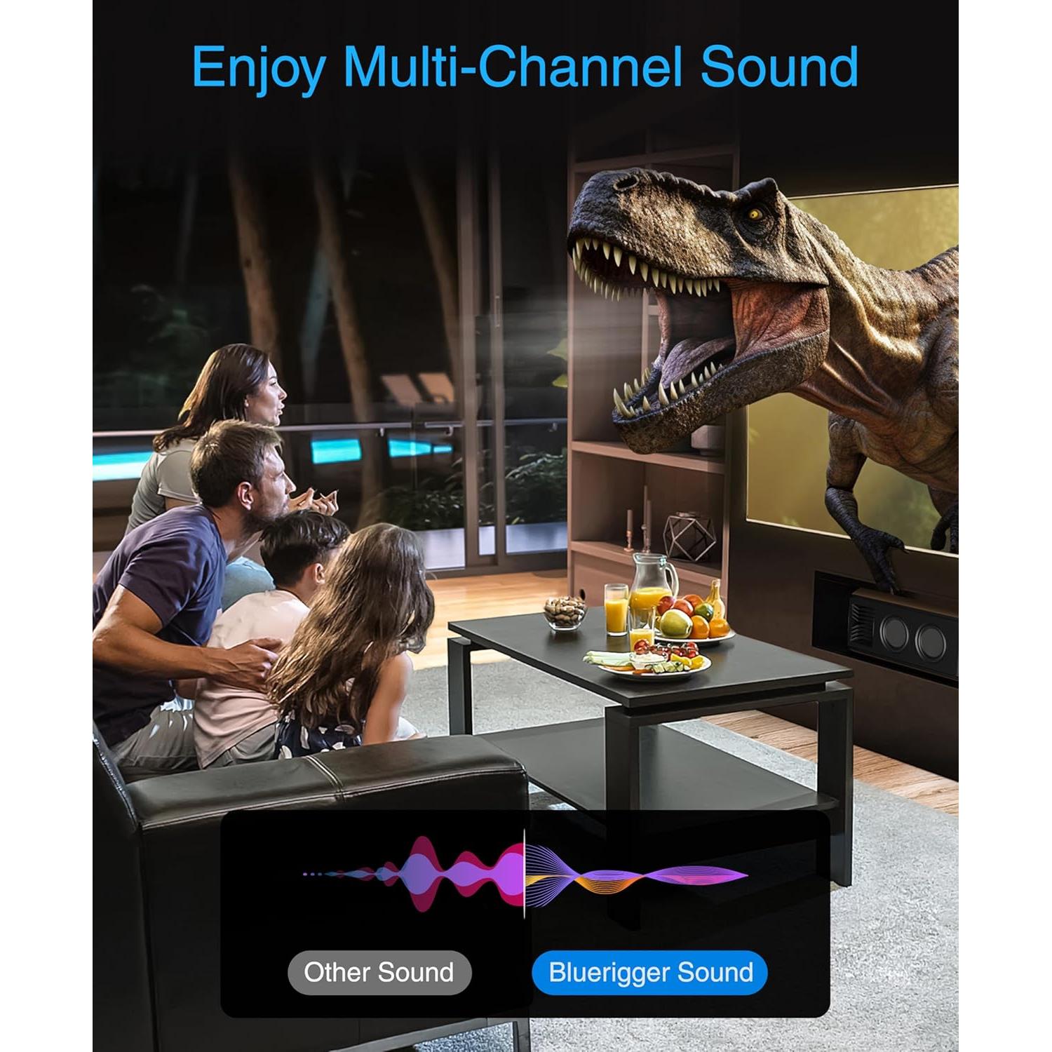 Cable de Audio Óptico Toslink BlueRigger 90° 1m - Fibra Óptica