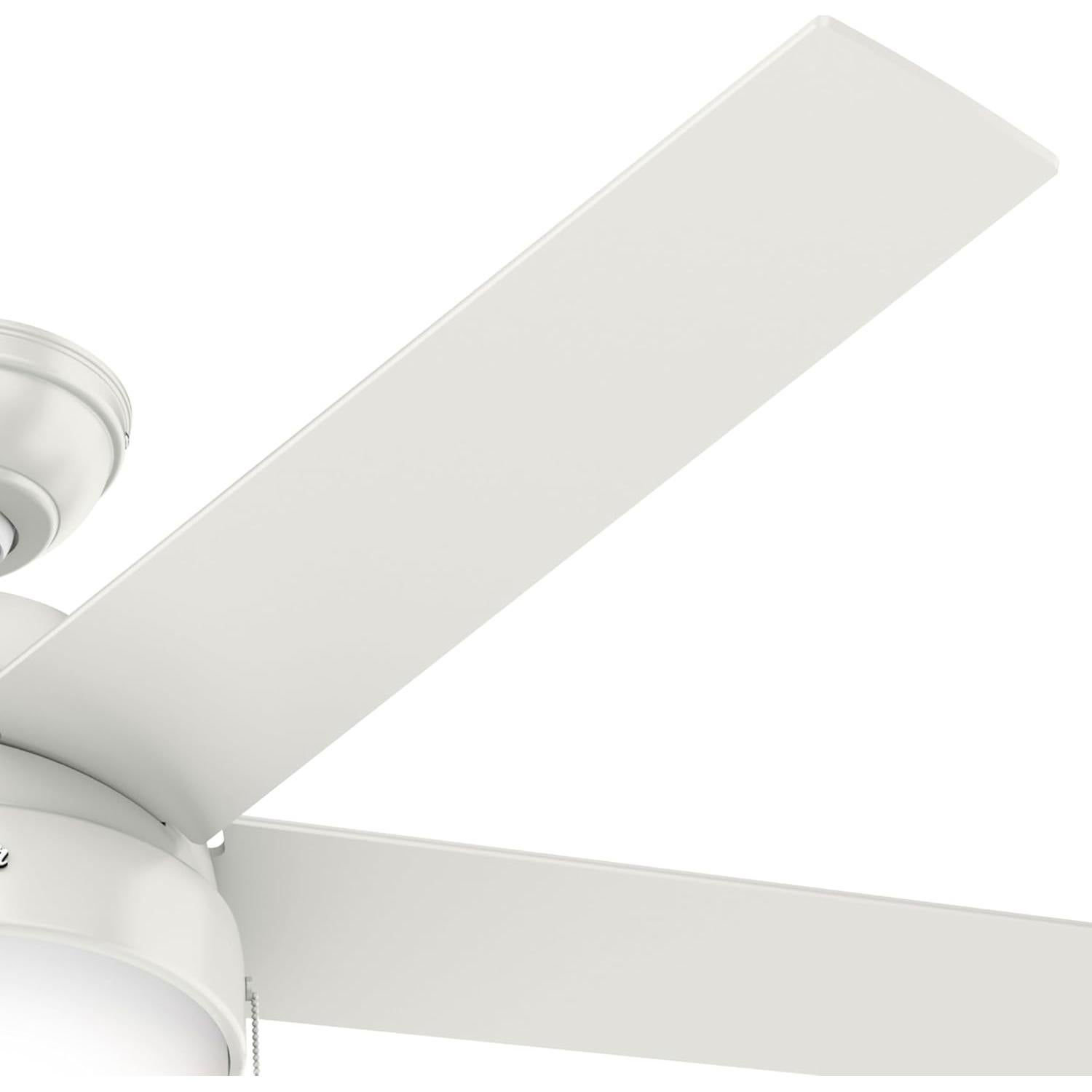 Ventilador de Techo Hunter Anslee 52" Blanco LED Control Remoto