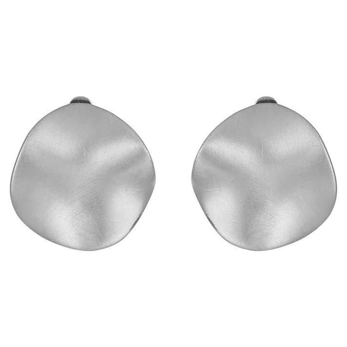 Pendientes de Clip Martillados de Oro y Plata para Mujeres