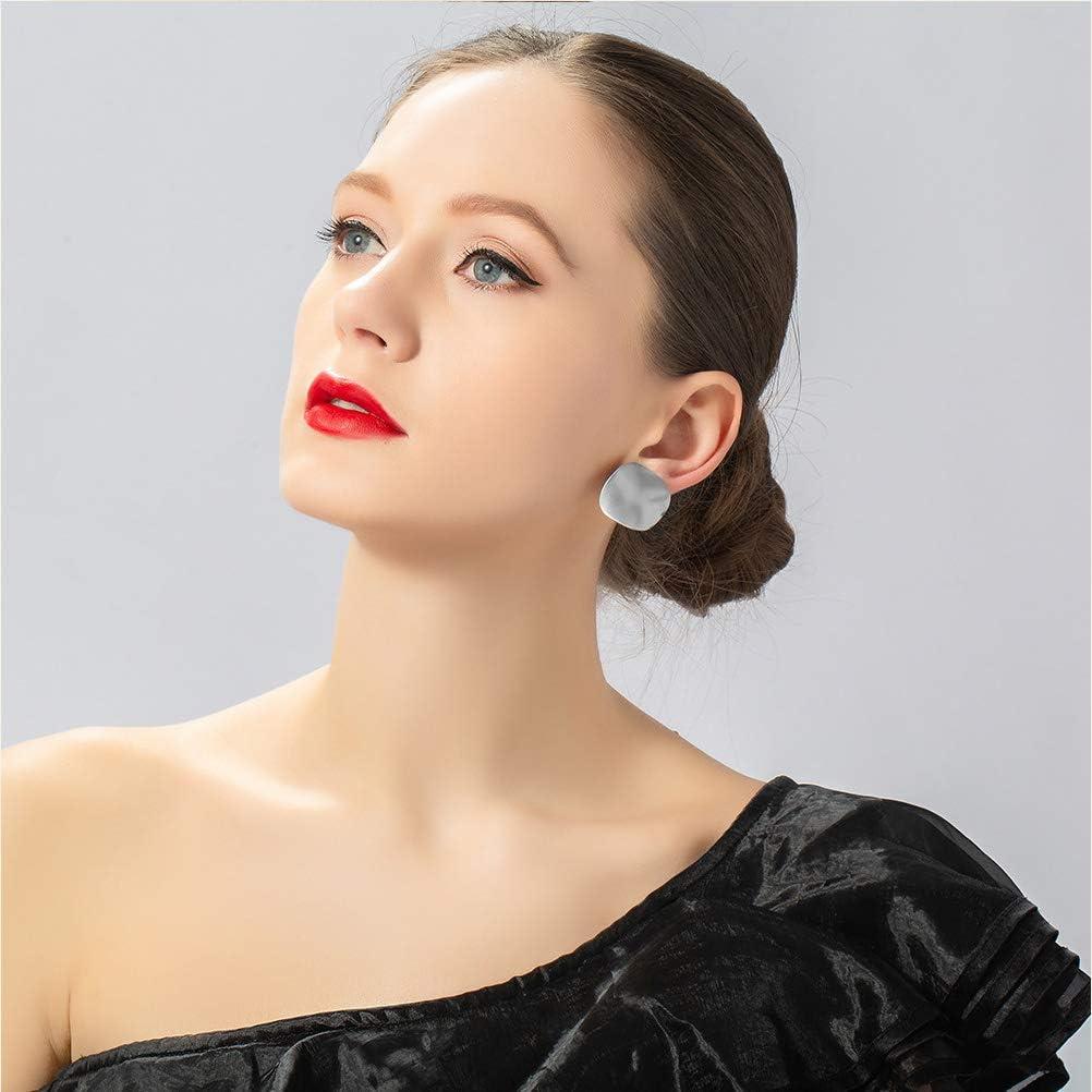 Pendientes de Clip Martillados de Oro y Plata para Mujeres