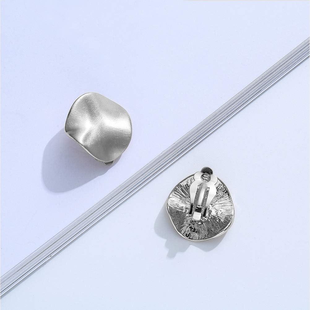 Pendientes de Clip Martillados de Oro y Plata para Mujeres