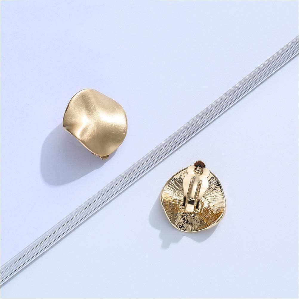 Pendientes de Clip Martillados de Oro y Plata para Mujeres