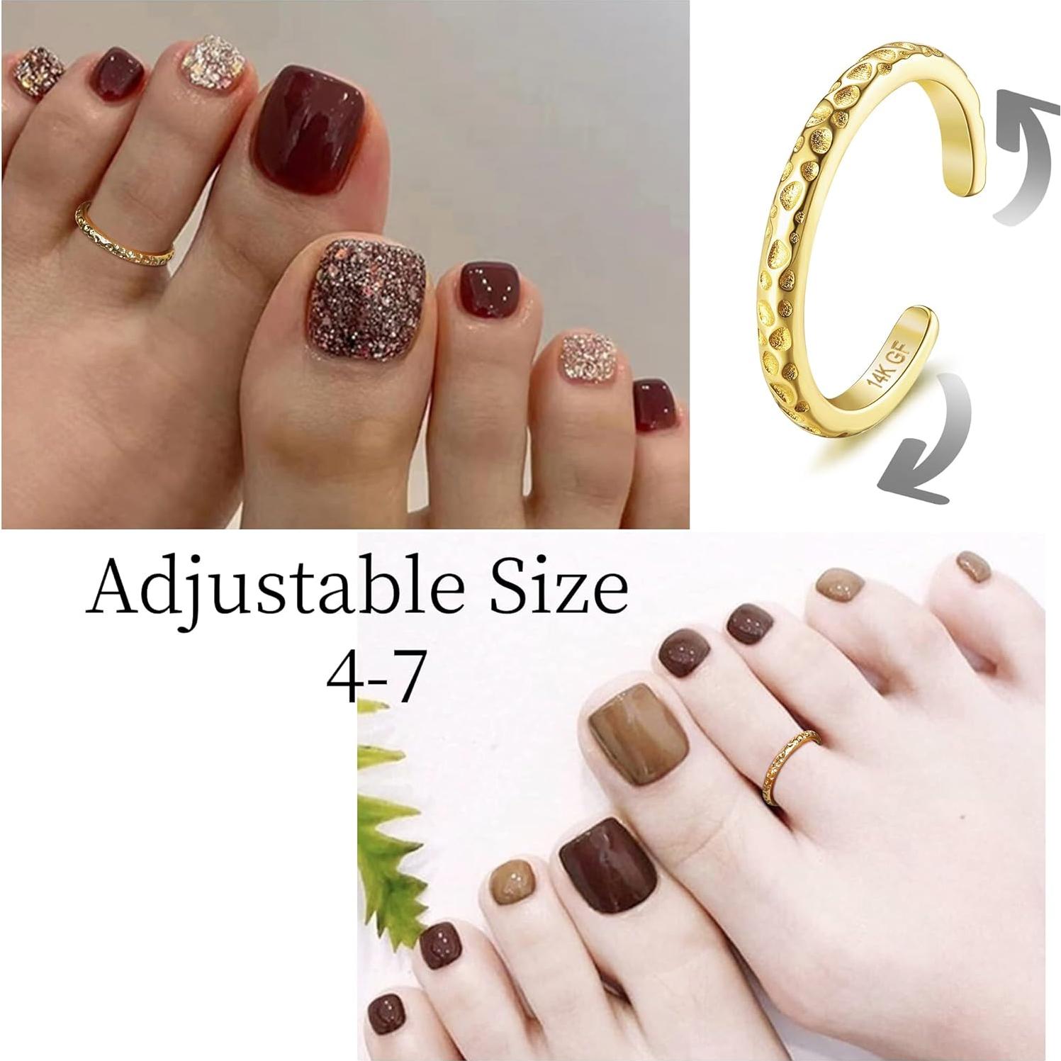 Anillo Ajustable de Oro Lleno 14K HAIAISO para Mujeres 2mm