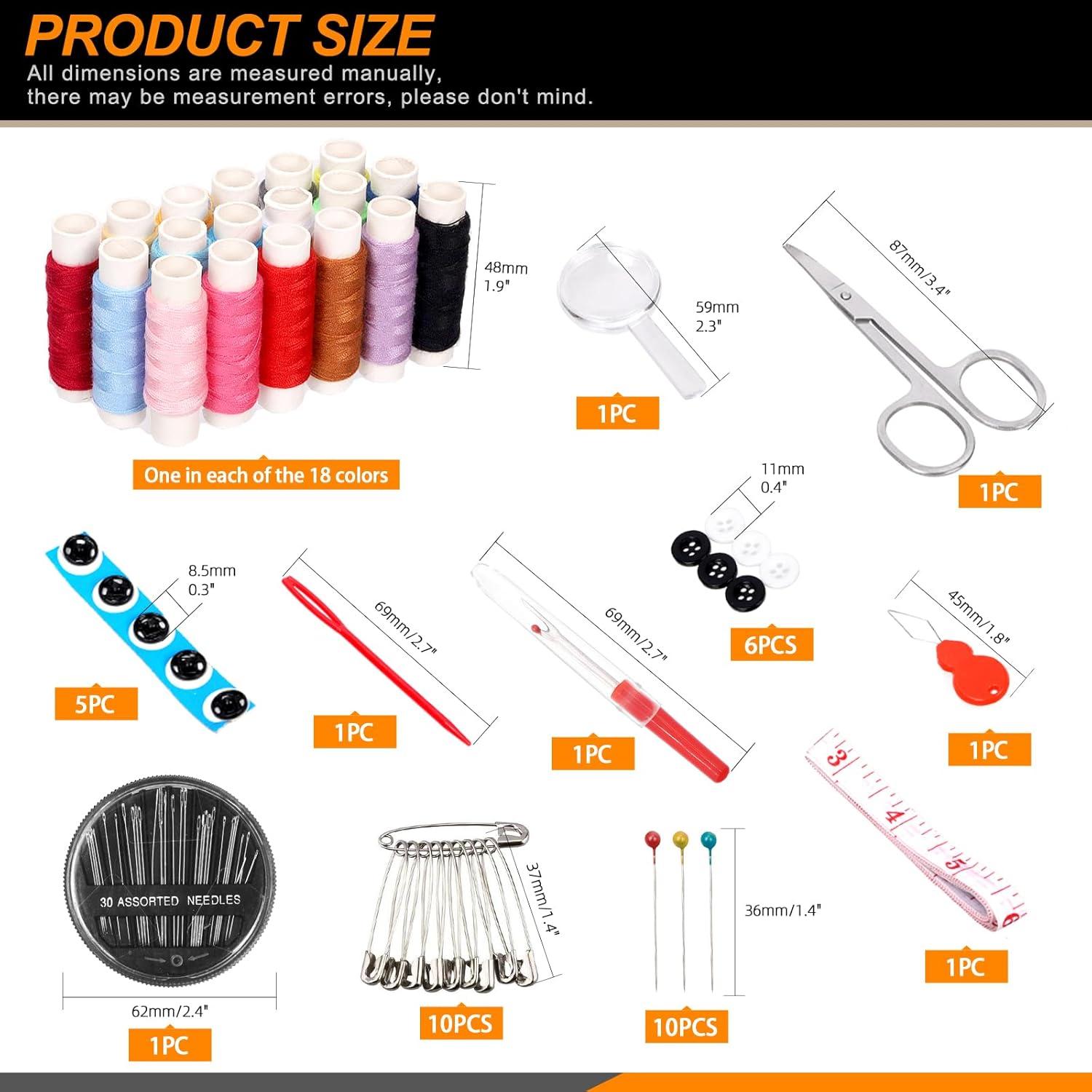 Kit de Costura Rustark 86 Piezas con Bolsa Portátil