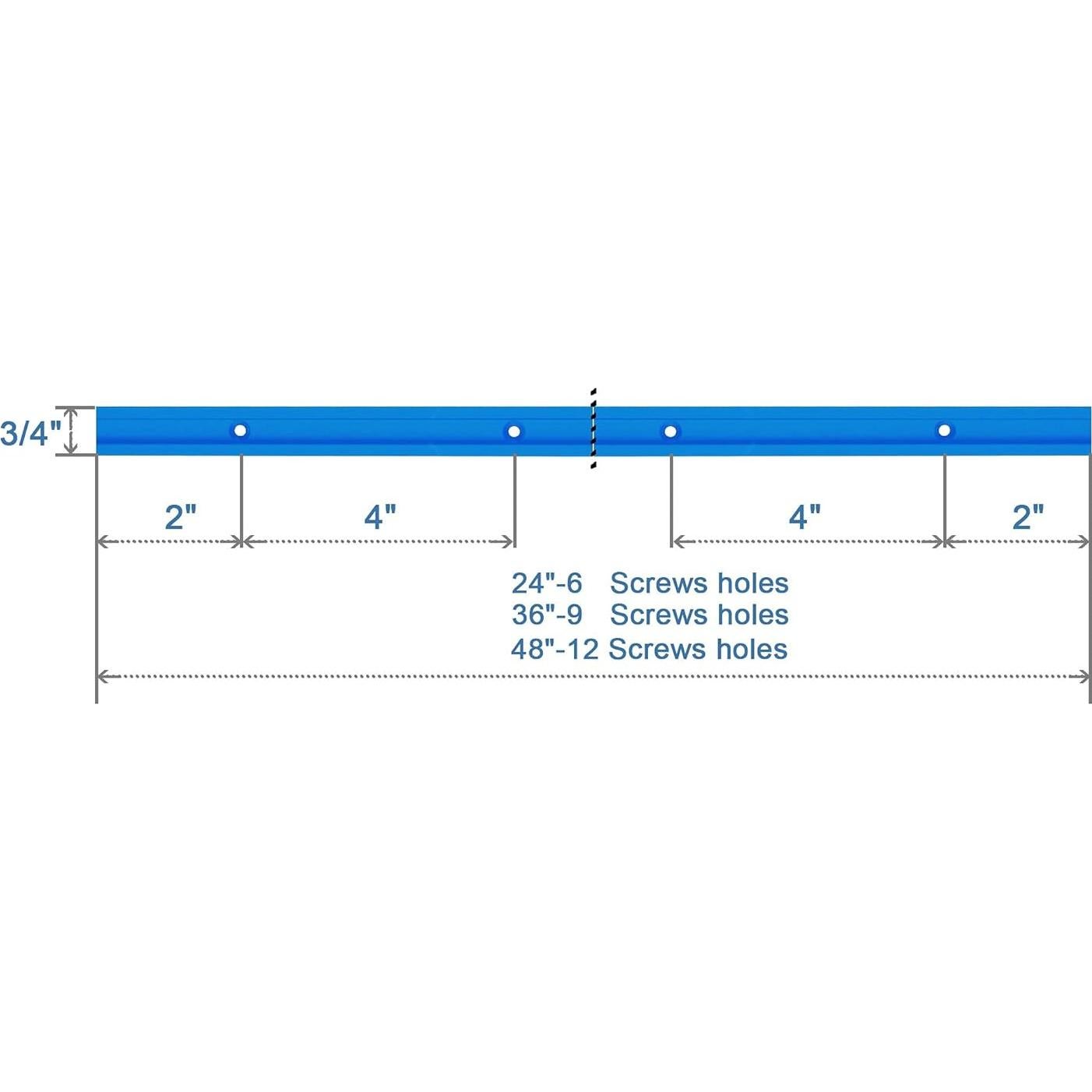 Riel T de Aluminio HOTTARGET 61 cm con Tornillos - 2 Piezas