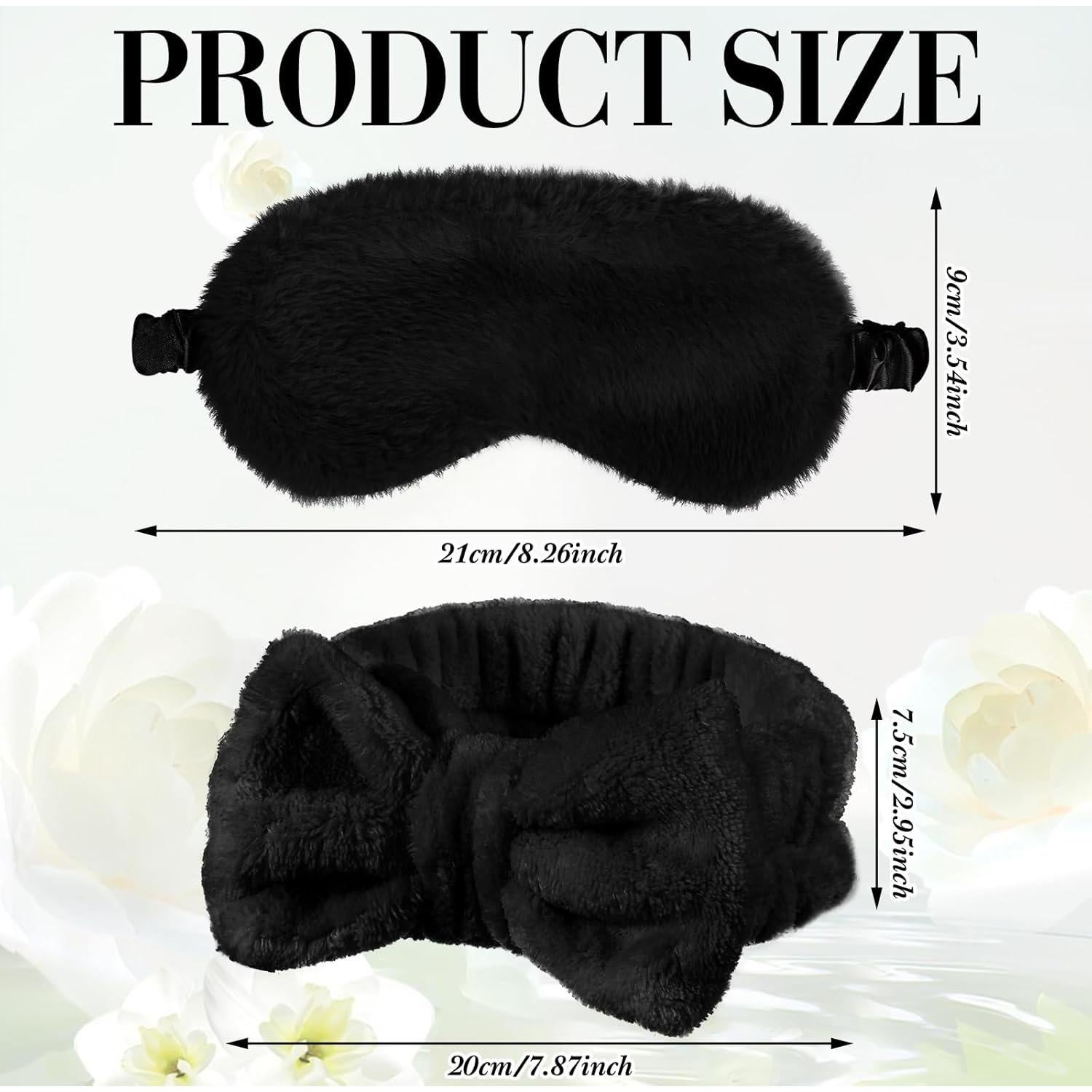 Jexine 24 Pcs Banda de Spa y Máscaras de Ojos Terciopelo