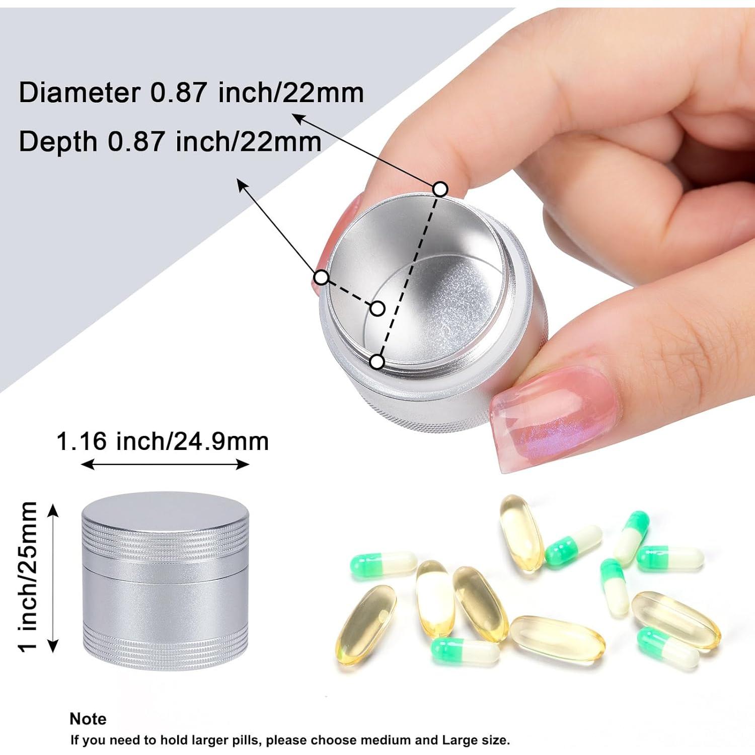 Caja de Pastillas Metálica Portátil SOBAHIDO 10ml a Prueba de Agua