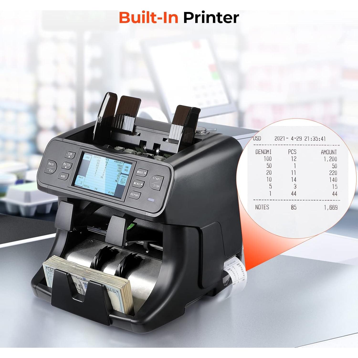 Contadora de Dinero MUNBYN IMC40 2 Bolsillos Pantalla Táctil