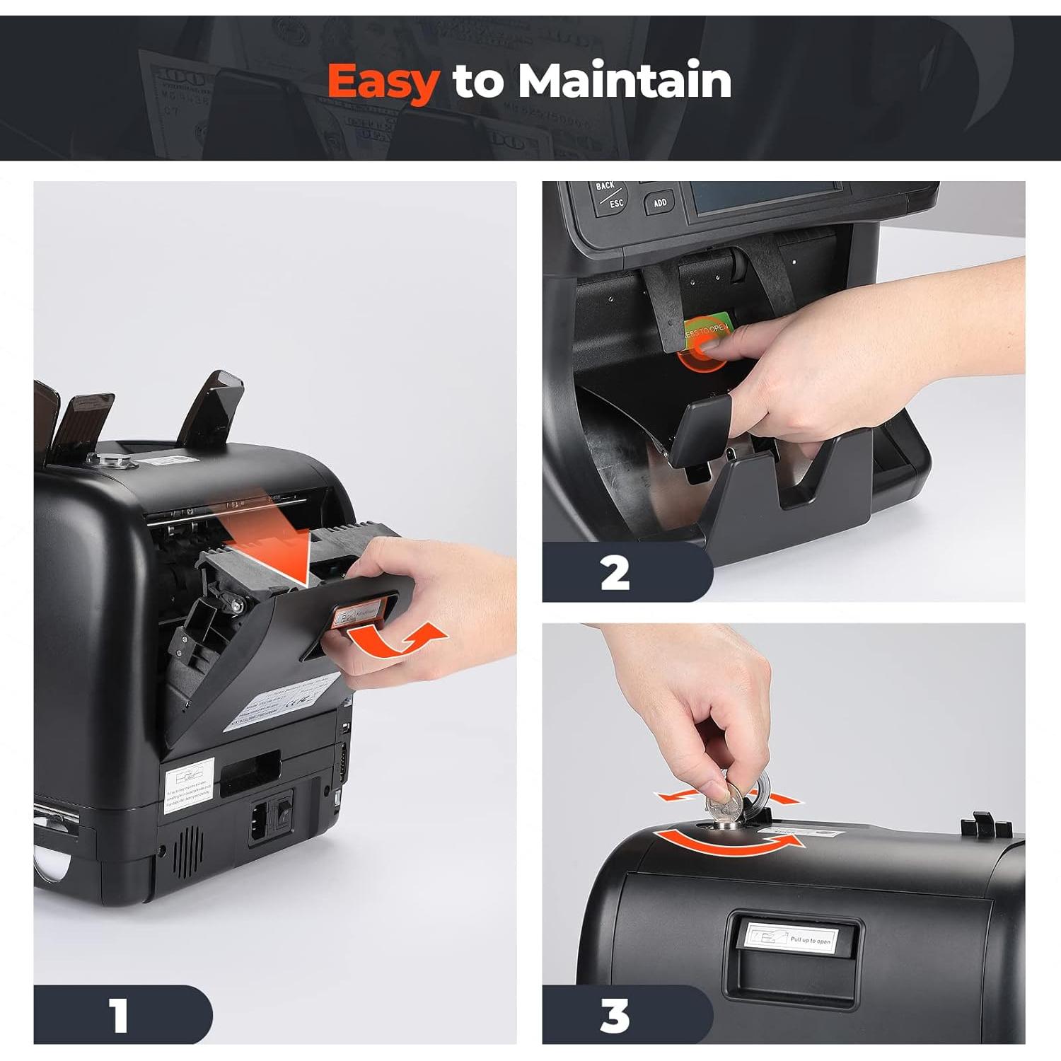 Contadora de Dinero MUNBYN IMC40 2 Bolsillos Pantalla Táctil