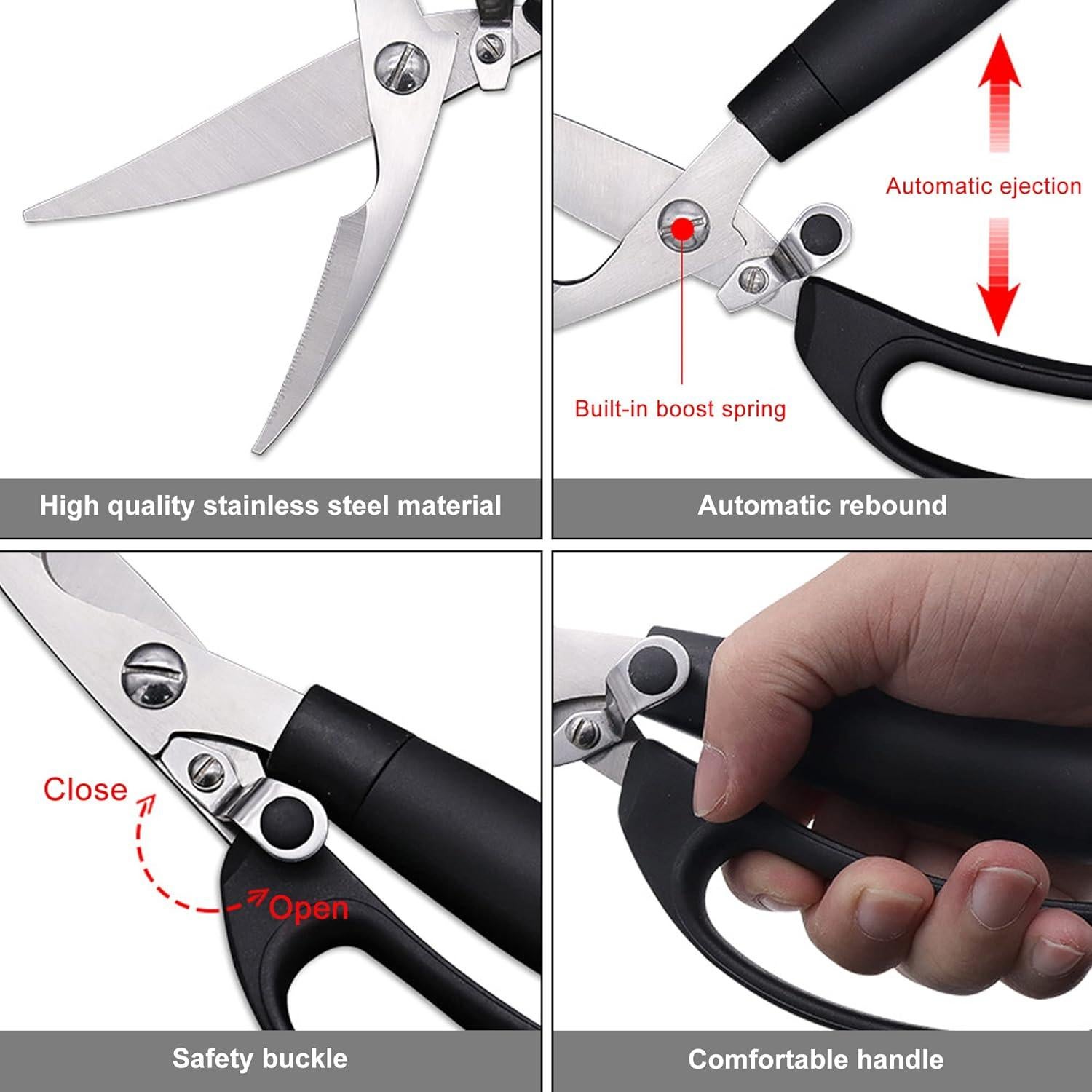 Tijeras de Cocina Genérico 21 cm Acero Inoxidable Multiusos