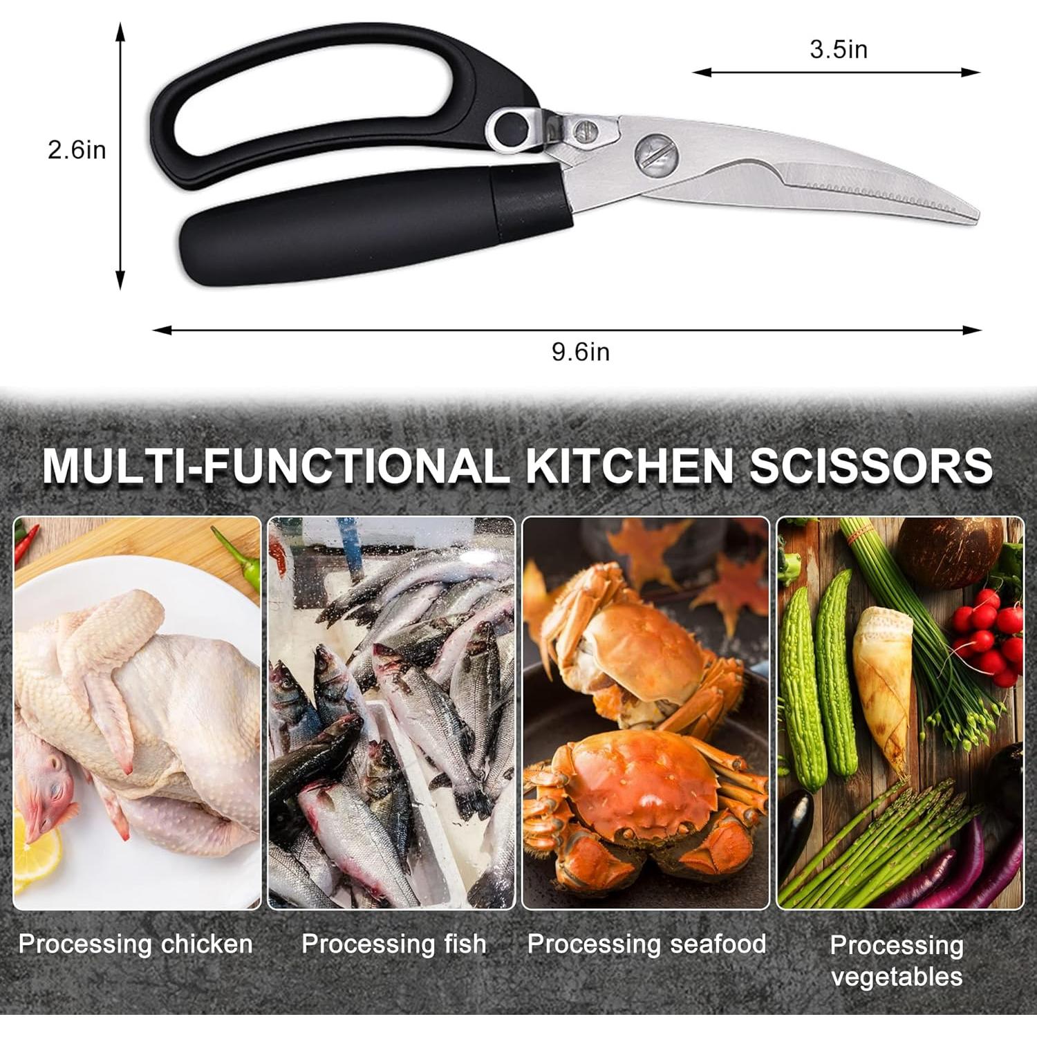 Tijeras de Cocina Genérico 21 cm Acero Inoxidable Multiusos