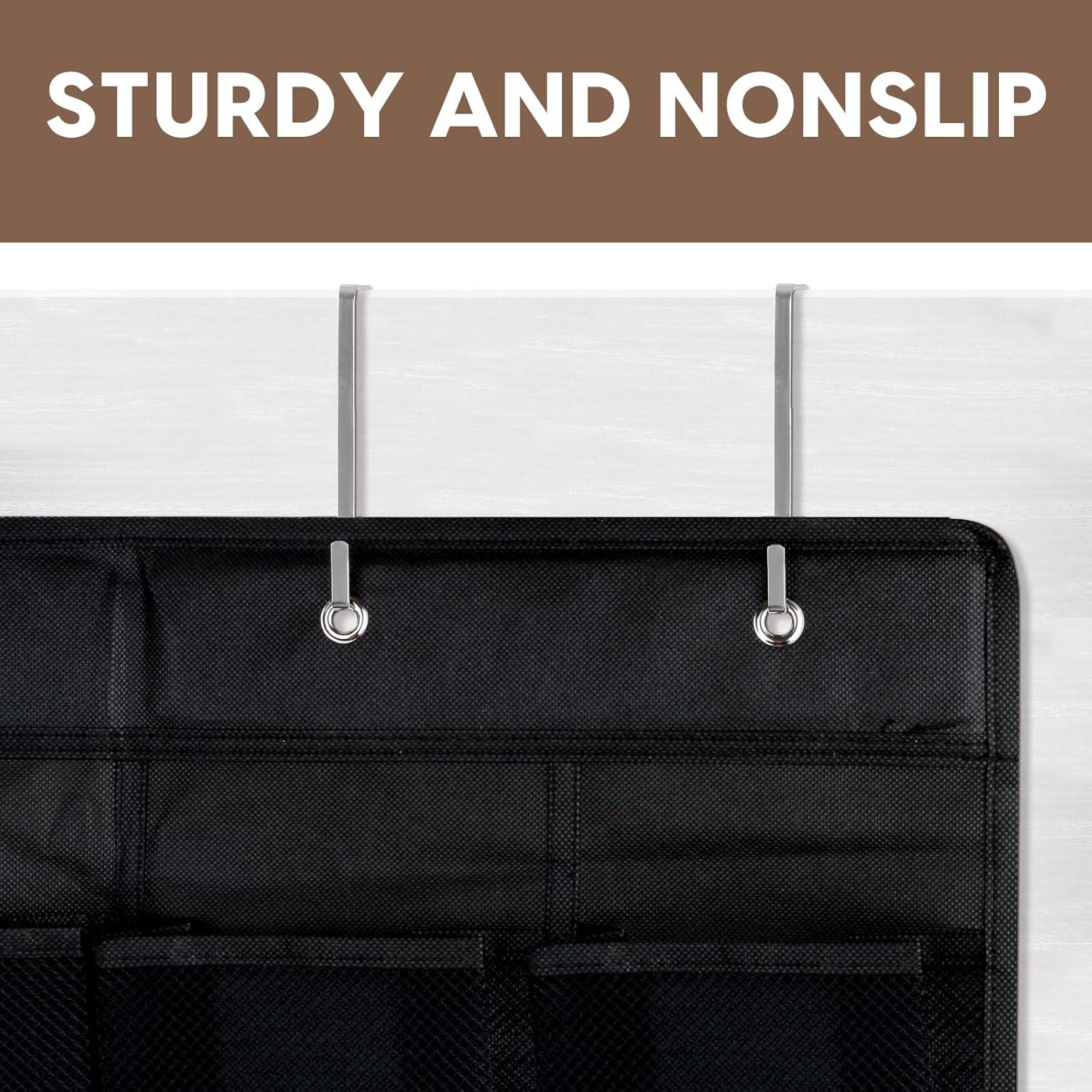 Organizador de Zapatos Colgante AetherLuxe Negro 24 Bolsillos