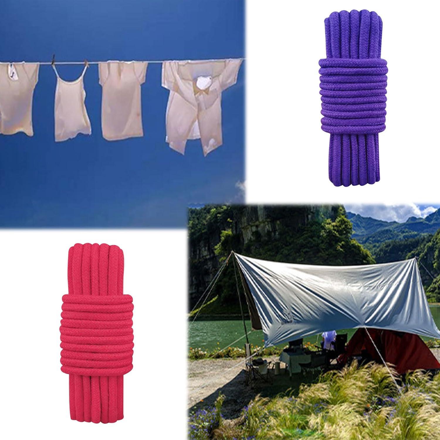 Cuerda de Algodón Trenzada HanyHere 8mm - 3 Rollos Colores